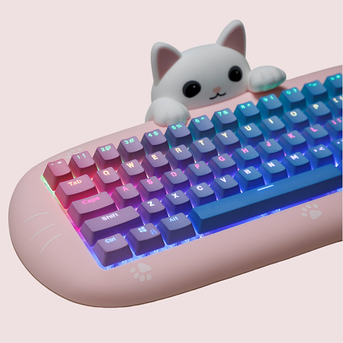 YMDK Meow68 keyboard Cat Custom Triple-Mode RGB Hot Swappable meow 68 Mechanical Keyboard Barebone(Support Macro Programmable Bluetooth&Wired&2.4G)