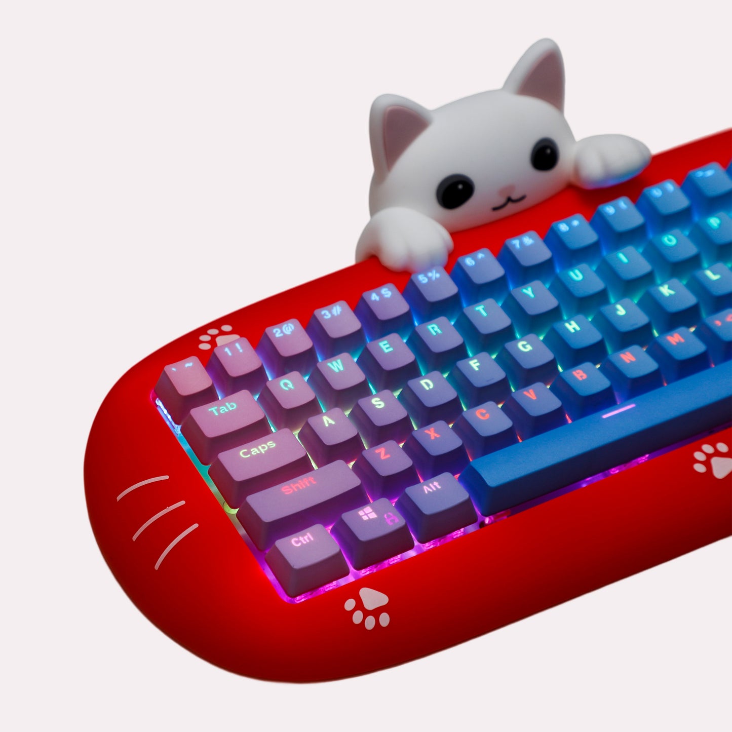 YMDK Meow68 keyboard Cat Custom Triple-Mode RGB Hot Swappable meow 68 Mechanical Keyboard Barebone(Support Macro Programmable Bluetooth&Wired&2.4G)
