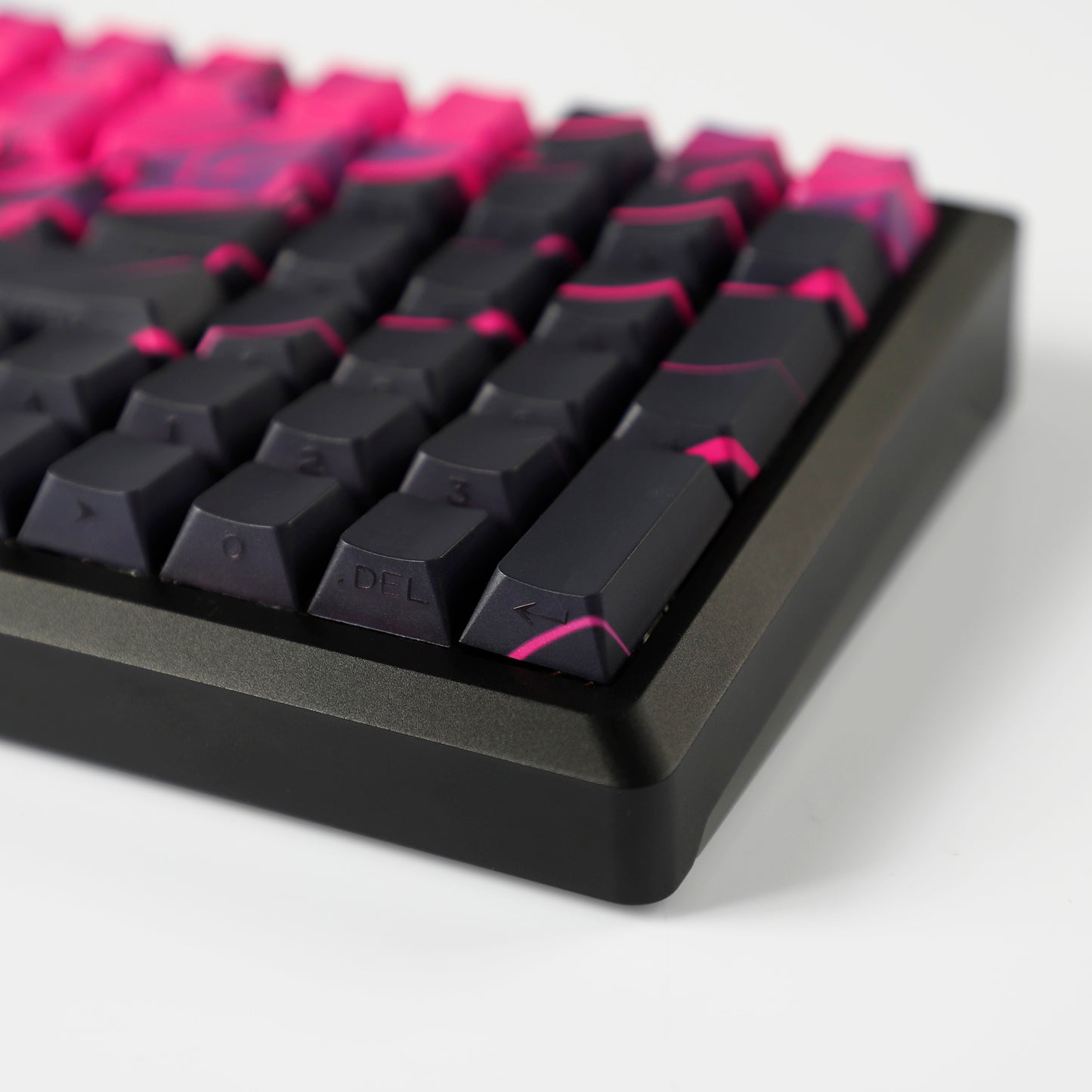 YMDK 131 Coal Briquette Ghost Keycap Cherry Profile Dye Sub Double Shot Sidelit PBT Keycaps for 65/75/87/98/100/104 MX Mechanical keyboard