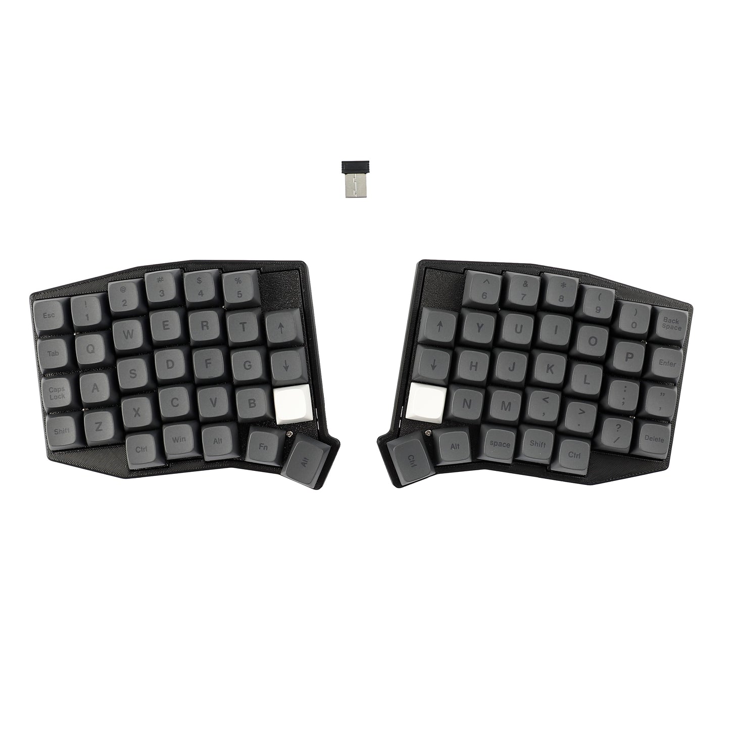 YMDK Sofle Wireless Split Keyboard 2.4Ghz 64 Keys Ergonomic Hotswappable 60% Layout 3D PLA Vial All Key Programmable Mini Independent Gaming Keyboard Kit