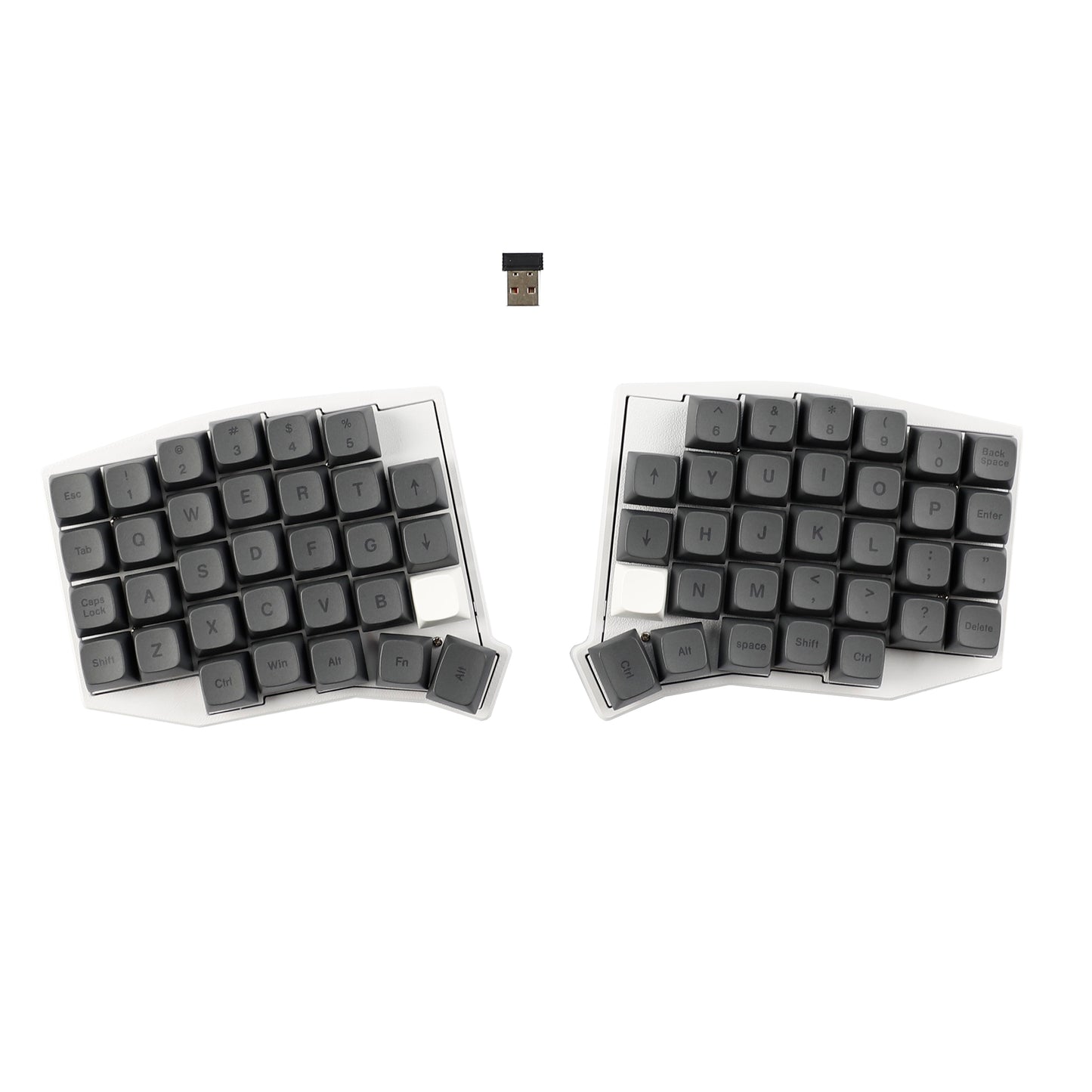YMDK Sofle Wireless Split Keyboard 2.4Ghz 64 Keys Ergonomic Hotswappable 60% Layout 3D PLA Vial All Key Programmable Mini Independent Gaming Keyboard Kit