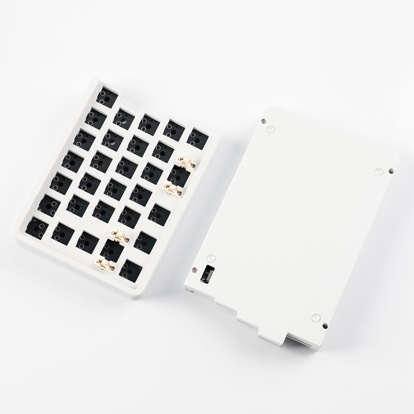 YMDK W64 Wireless Split Keyboard 2.4Ghz 66 Keys Ergonomic Hotswappable 60% Layout 3D PLA Vial All Key Programmable Independent Gaming Keyboard Kit