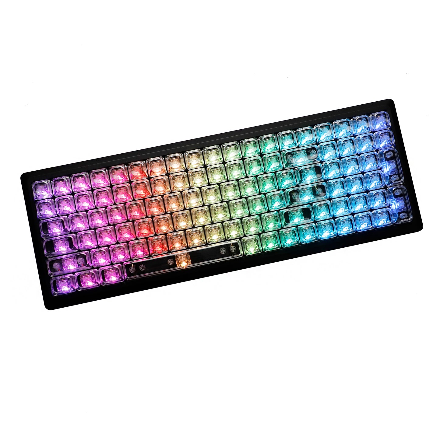 YMDK Pure White MOA Profile Keycap 129 Key Simple Style PBT Dye Sublimation Custom Keycaps for 61/68/84/87/98/104/108 MX Mechanical Keyboard