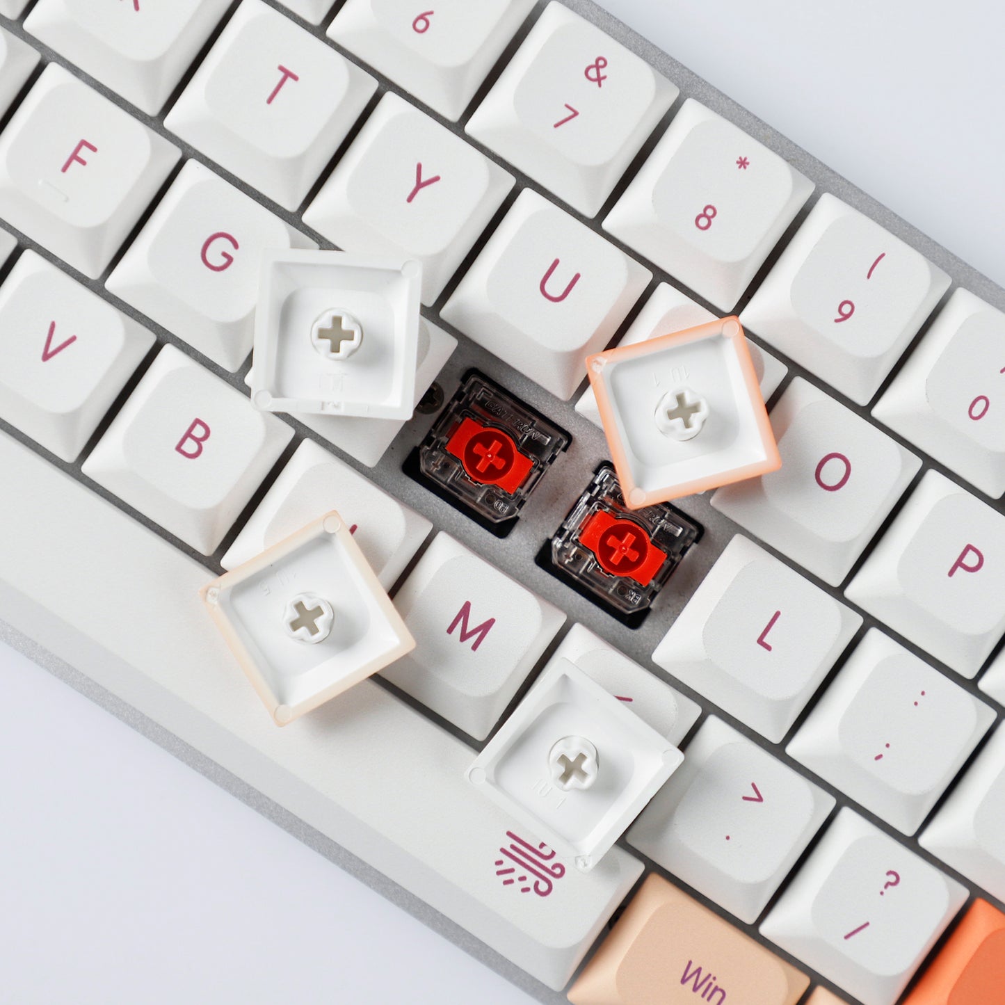 YMDK Ultra-slim Low profile keycap Side Print MX Series PBT Keycap for 61/64/75/87/96 ultra-slim keyboard