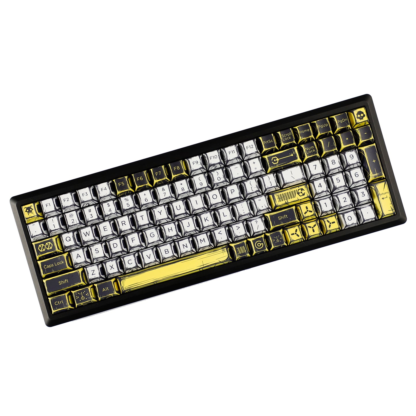 YMDK Virtual War Theme Comic Style Keycaps Full Set 138 Keys Novel Custom Mange Anime Key Caps PBT Dye Sub Cherry Profile Keycap for MX Mechanical Keyboard