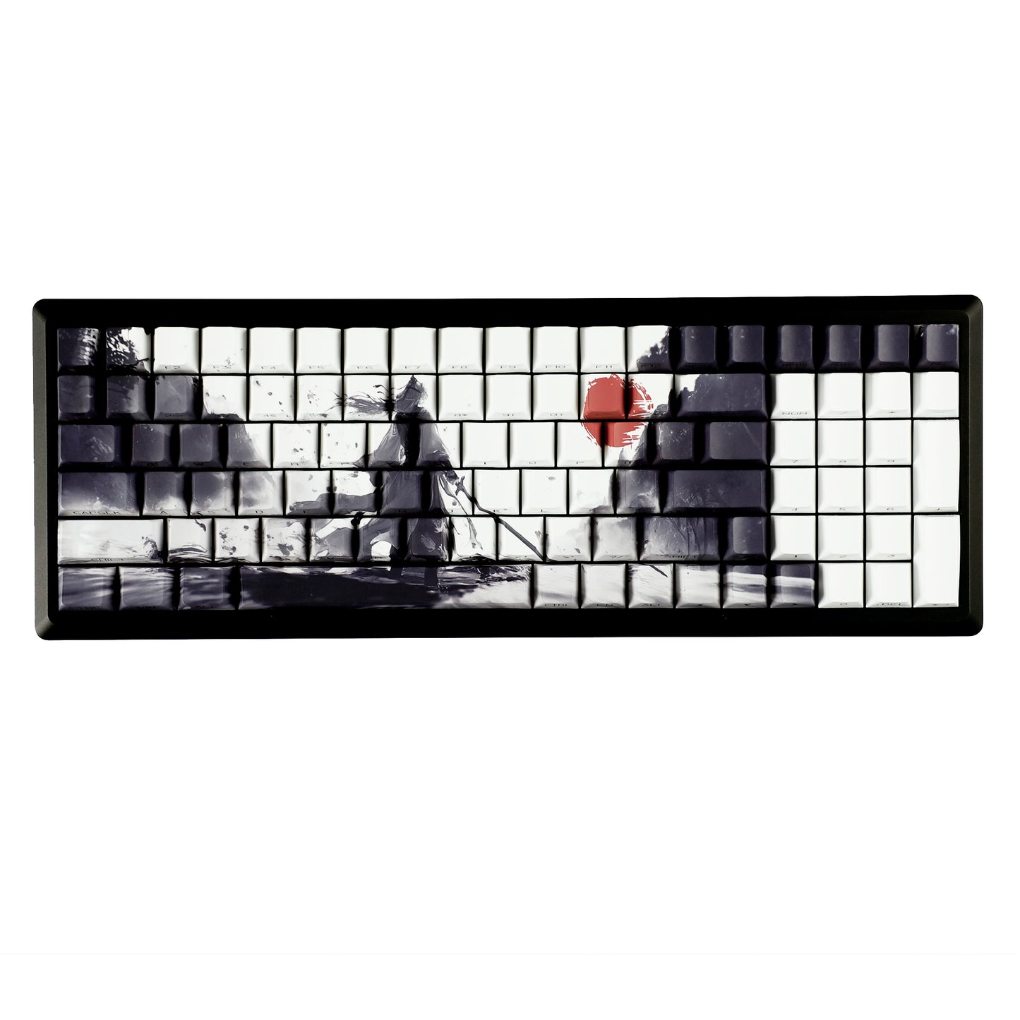 YMDK Sword Immortal Theme Keycaps Full Set 124 Keys Sidelit Cherry Profile Dye Sub Custom Keycap for MX Mechanical Keyboard