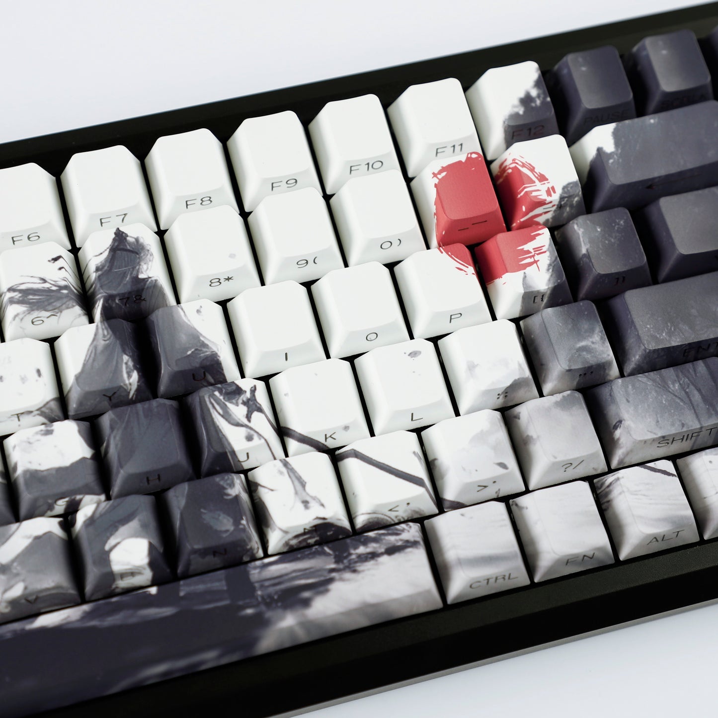 YMDK Sword Immortal Theme Keycaps Full Set 124 Keys Sidelit Cherry Profile Dye Sub Custom Keycap for MX Mechanical Keyboard