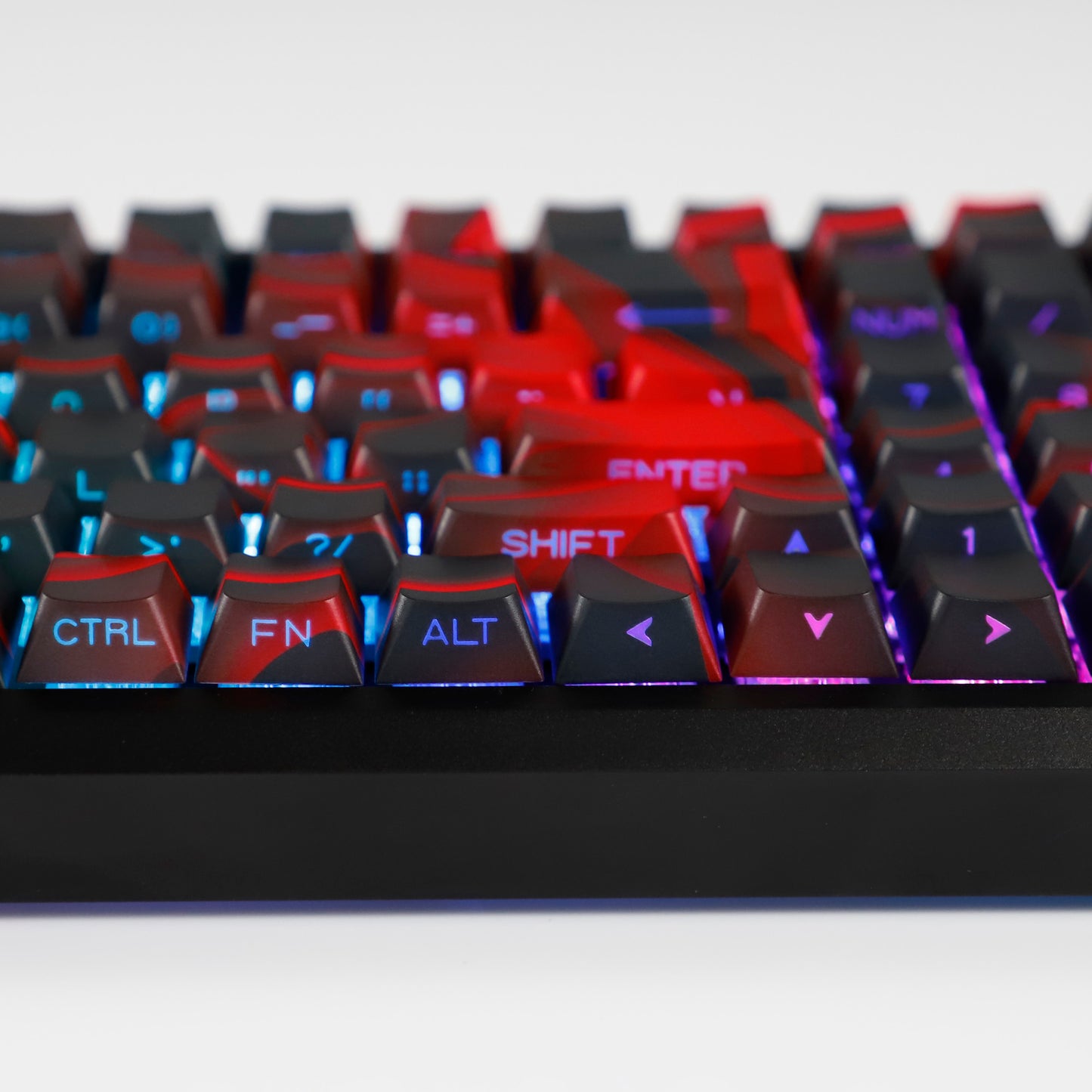 YMDK Earth Magnetic Field Series Keycaps 128 keycap Cherry Profile Sidelit Shine Through Dye Sub Thick PBT Keycaps for MX Mechanical keyboard