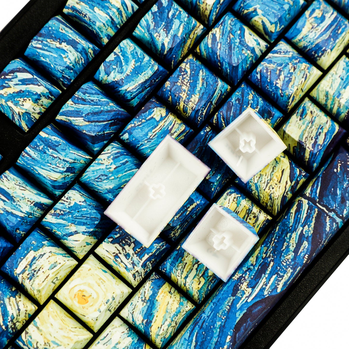 YMDK 134 Custom PBT Double Shot Side-lit Shine Through Translucent Backlit Cherry Profile keycap