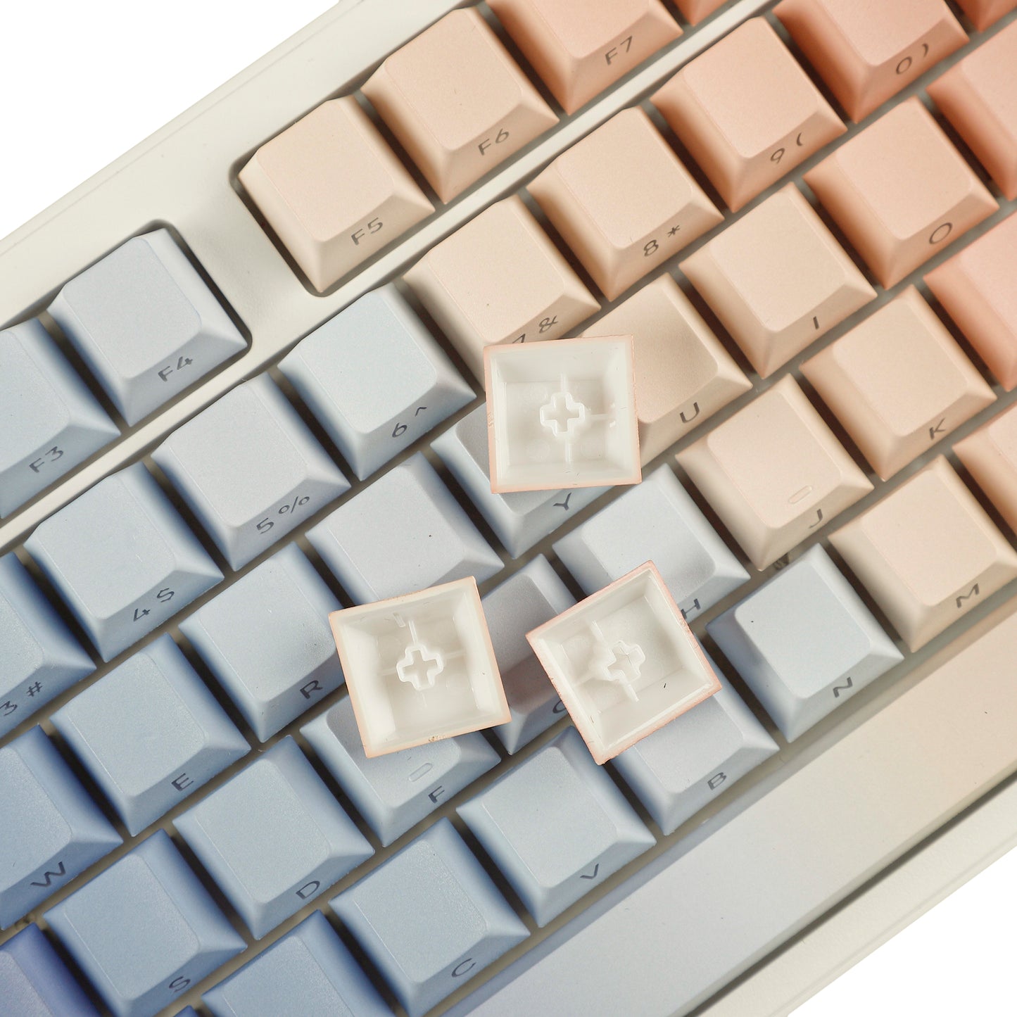 YMDK 134 Custom PBT Double Shot Side-lit Shine Through Translucent Backlit Cherry Profile keycap