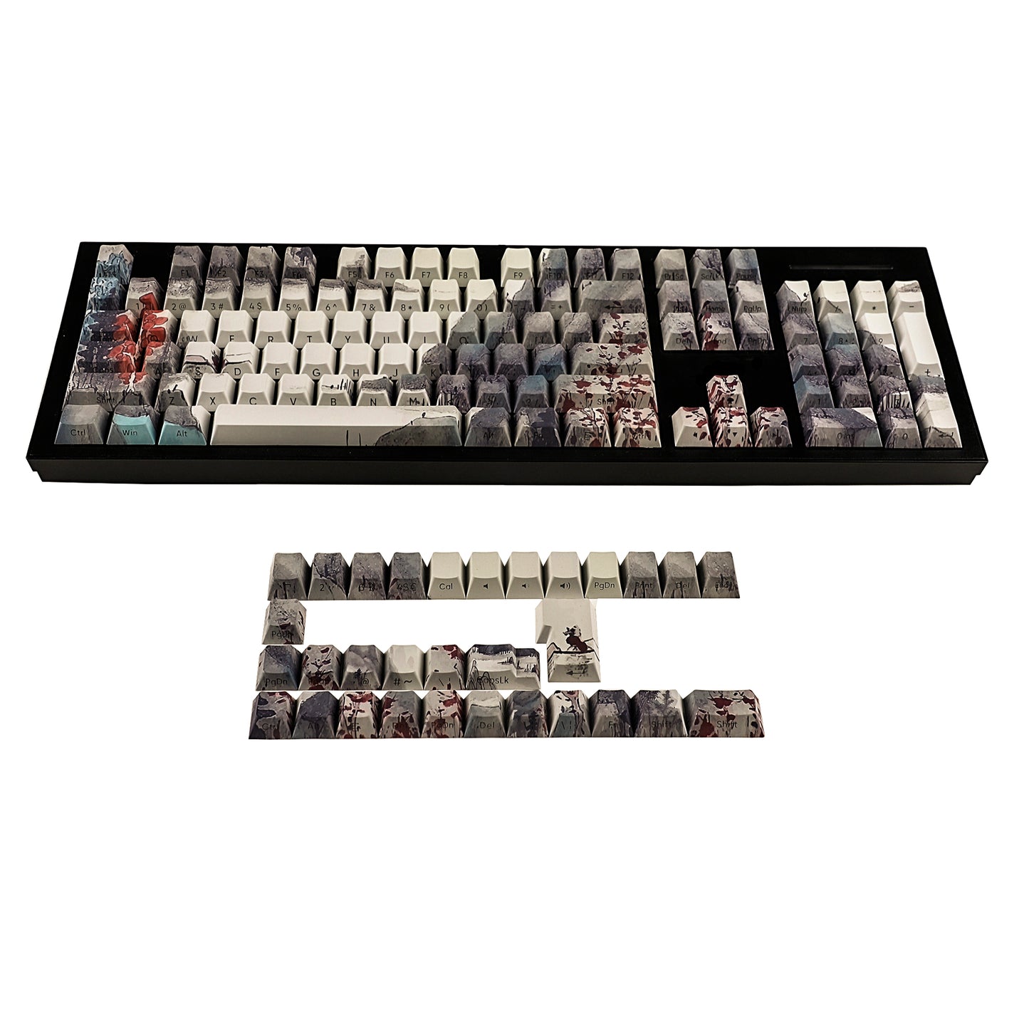 YMDK 134 Custom PBT Double Shot Side-lit Shine Through Translucent Backlit Cherry Profile keycap