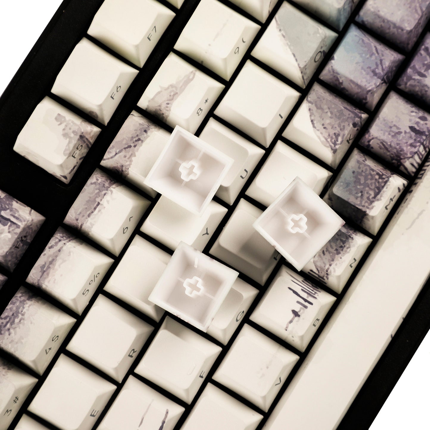 YMDK 134 Custom PBT Double Shot Side-lit Shine Through Translucent Backlit Cherry Profile keycap