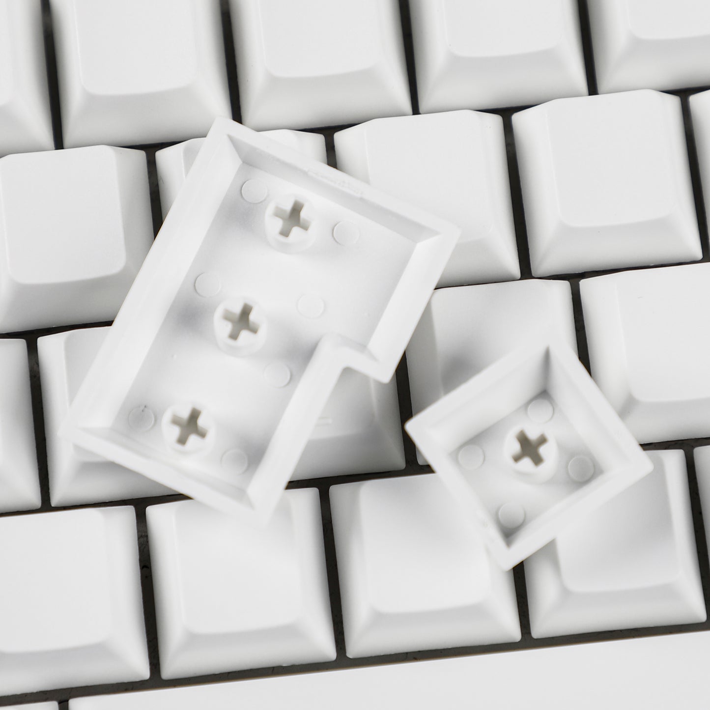 YMDK White blank cherry profile Keycaps