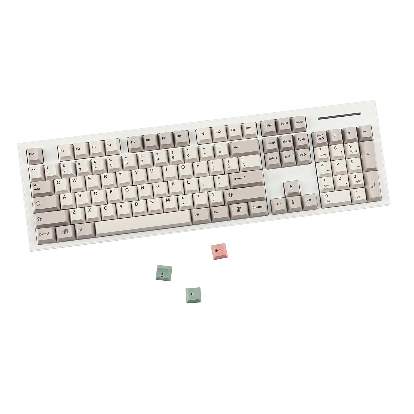 YMDK 161 Keys 9009 English Korean German QWERTZ Cherry Profile Dye Sub Top Print PBT Keycap for 61/68/87/98/104/108 Layout MX Mechanical Keyboard