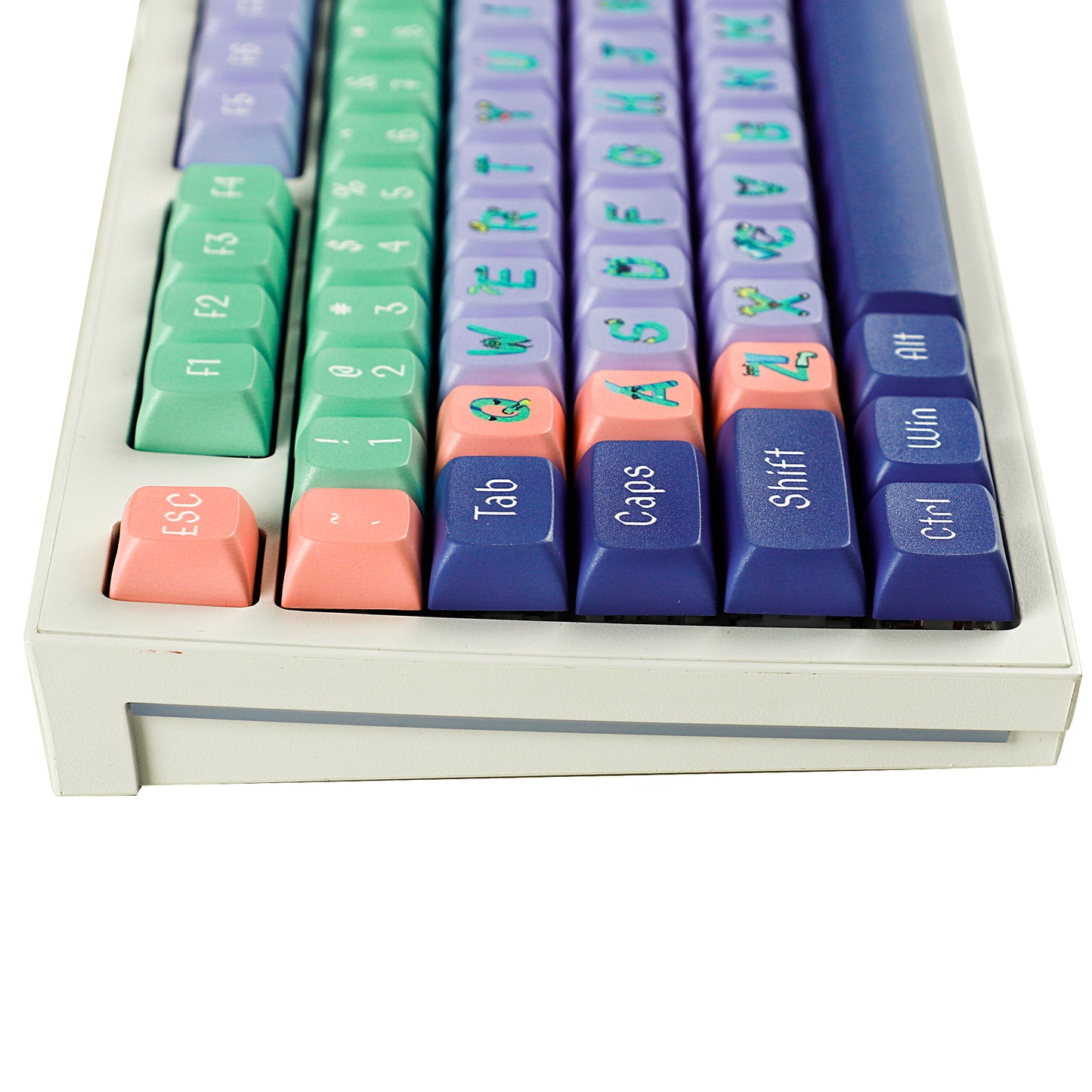 YMDK Monster 122 keys 5 Sides Over Keycap For MX Keyboard Apex(XDA profile Dye Sub PBT )
