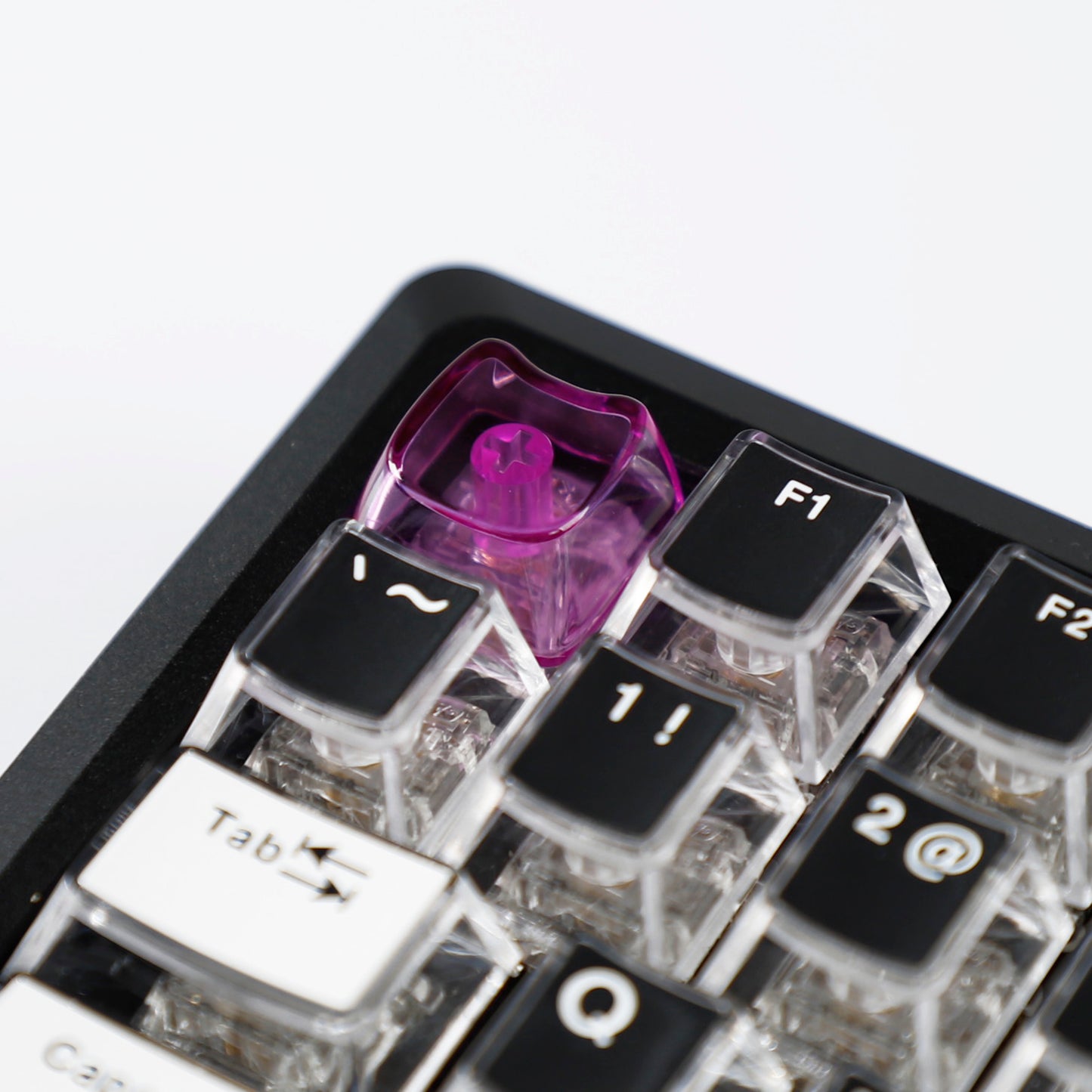 YMDK Cat Shape Blank 1u Keycap Thick 1.45mm Personality Cute Custom Keycaps PC Smooth Surface for MX Mechanical Gaming Keyboard