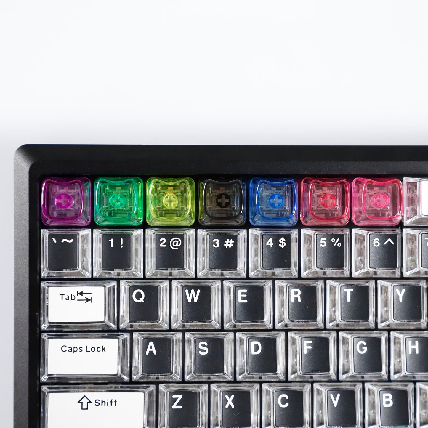 YMDK Cat Shape Blank 1u Keycap Thick 1.45mm Personality Cute Custom Keycaps PC Smooth Surface for MX Mechanical Gaming Keyboard