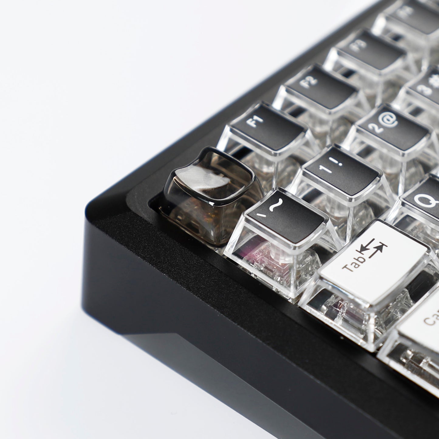 YMDK Cat Shape Blank 1u Keycap Thick 1.45mm Personality Cute Custom Keycaps PC Smooth Surface for MX Mechanical Gaming Keyboard