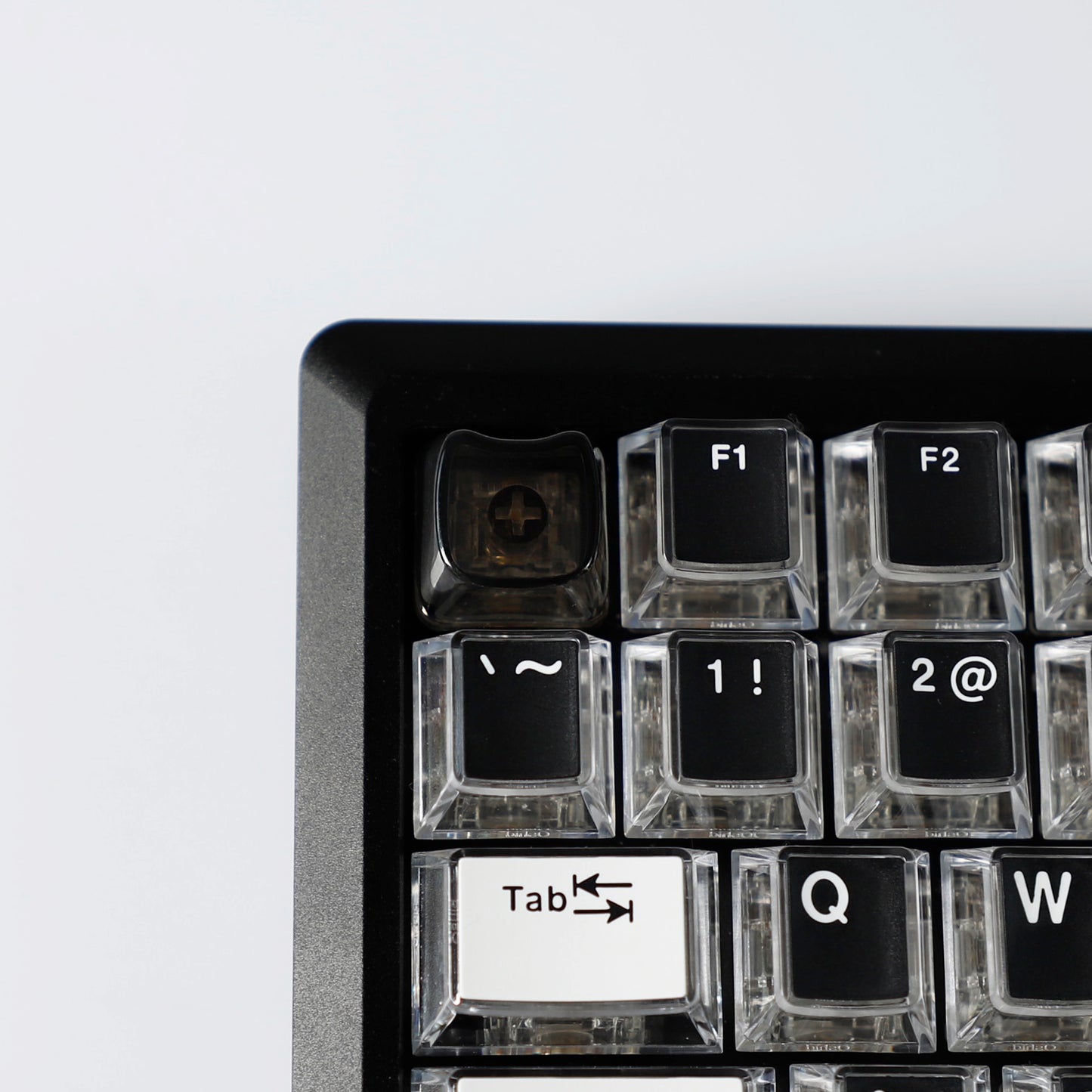 YMDK Cat Shape Blank 1u Keycap Thick 1.45mm Personality Cute Custom Keycaps PC Smooth Surface for MX Mechanical Gaming Keyboard