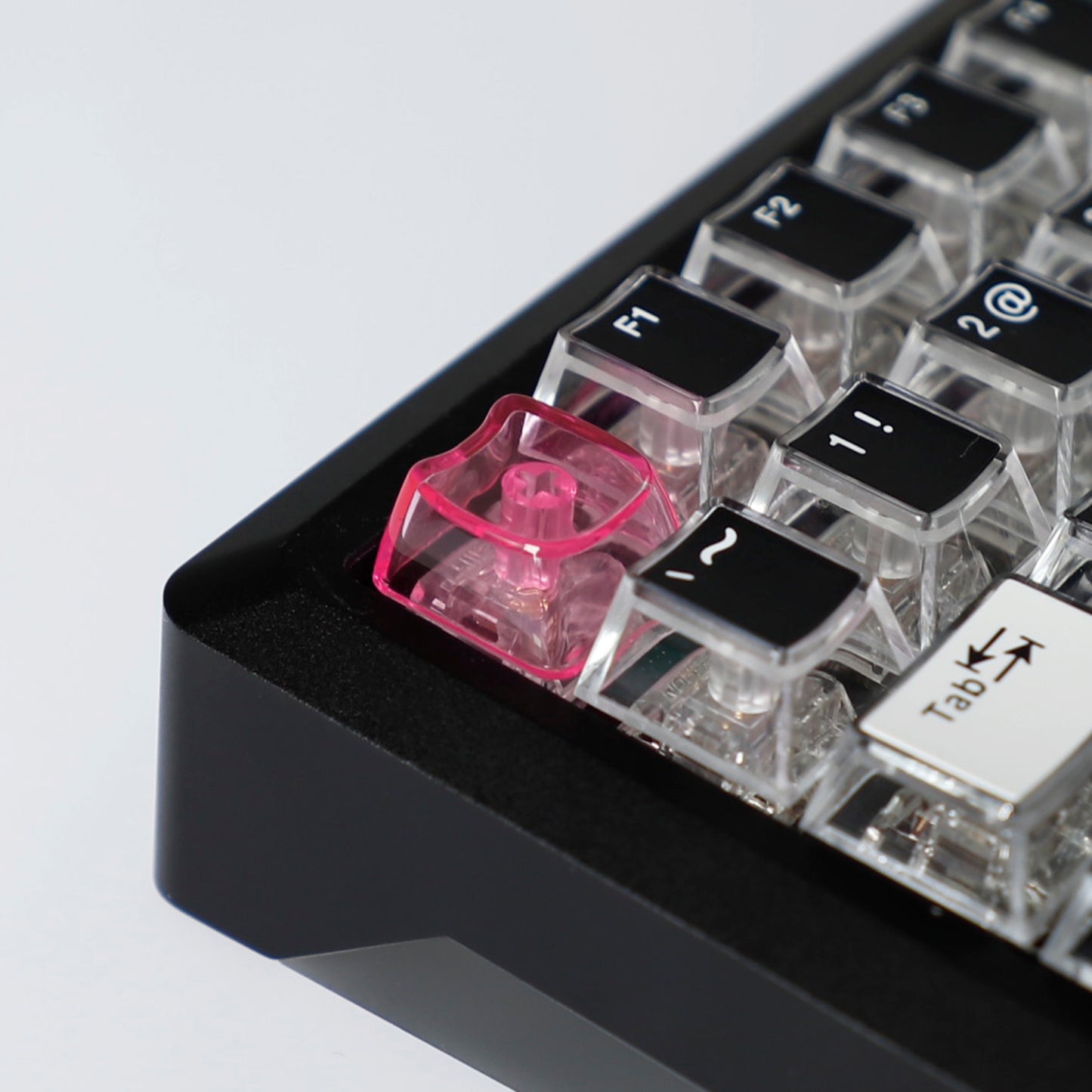YMDK Cat Shape Blank 1u Keycap Thick 1.45mm Personality Cute Custom Keycaps PC Smooth Surface for MX Mechanical Gaming Keyboard