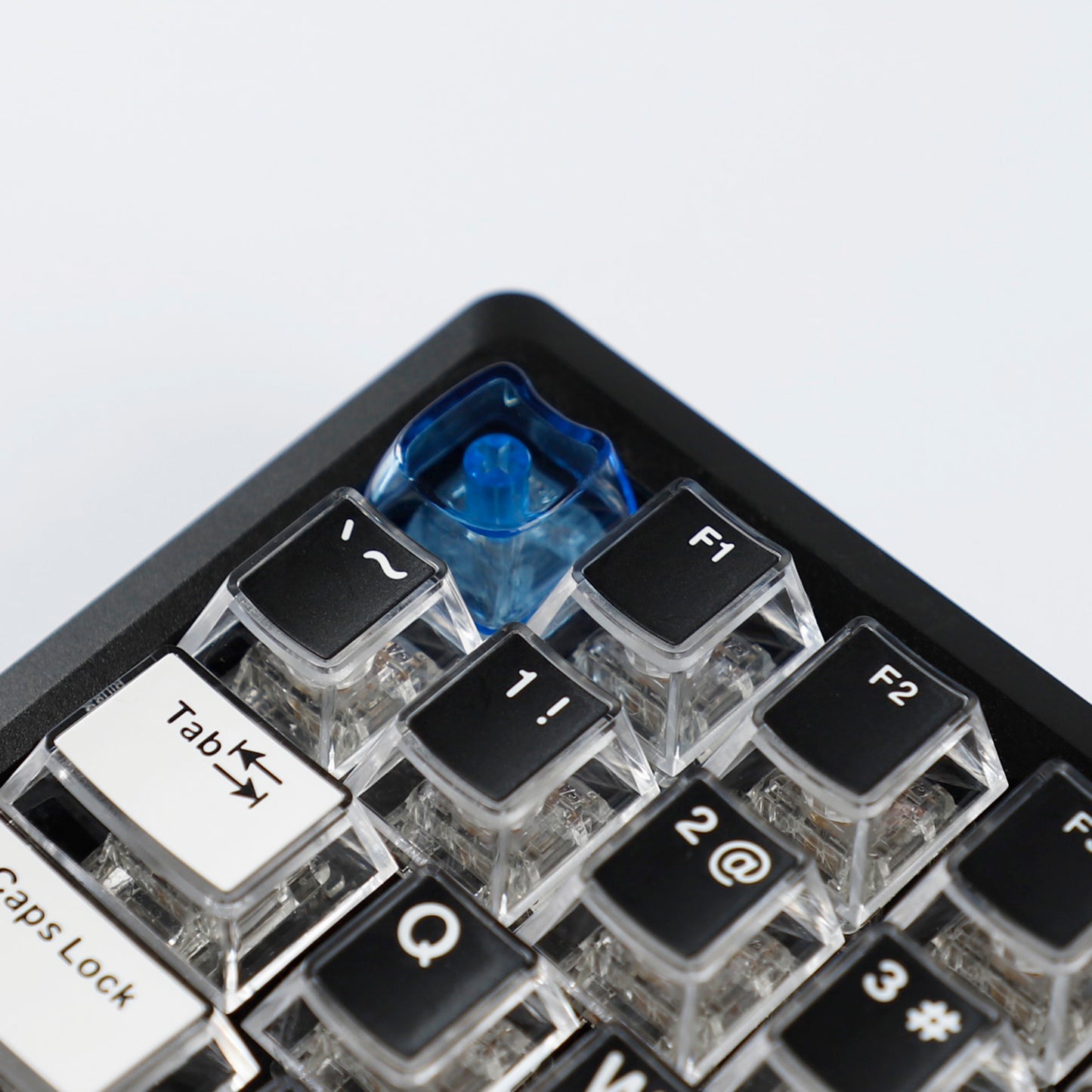 YMDK Cat Shape Blank 1u Keycap Thick 1.45mm Personality Cute Custom Keycaps PC Smooth Surface for MX Mechanical Gaming Keyboard