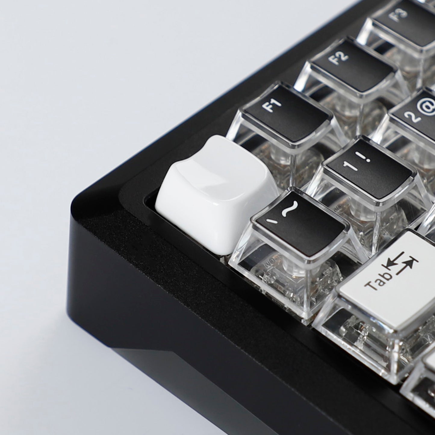 YMDK Cat Shape Blank 1u Keycap Thick 1.45mm Personality Cute Custom Keycaps PC Smooth Surface for MX Mechanical Gaming Keyboard