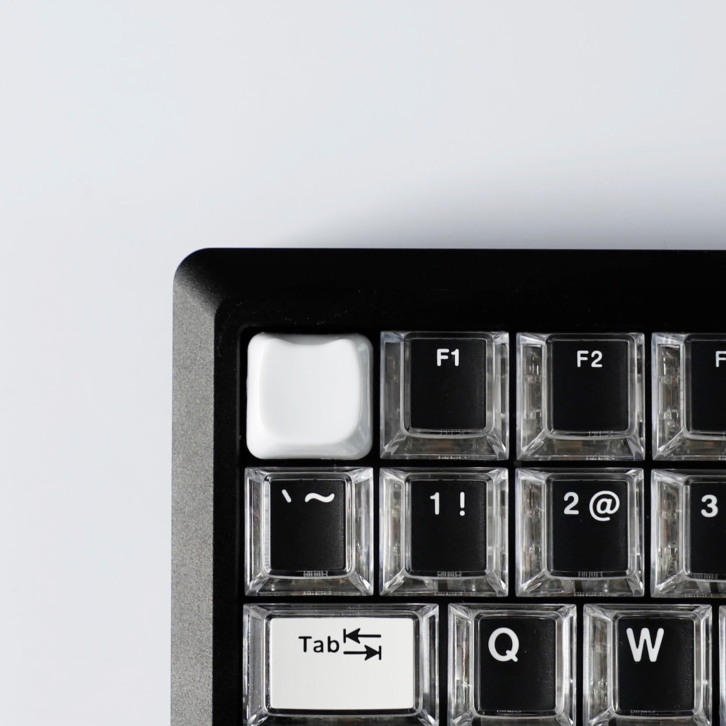 YMDK Cat Shape Blank 1u Keycap Thick 1.45mm Personality Cute Custom Keycaps PC Smooth Surface for MX Mechanical Gaming Keyboard