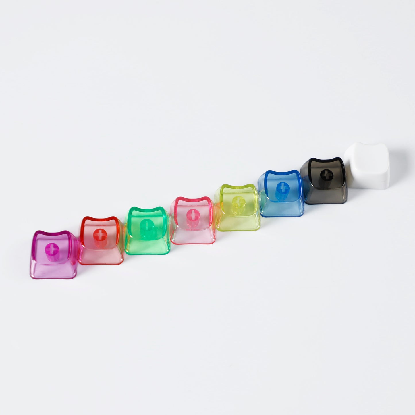 YMDK Cat Shape Blank 1u Keycap Thick 1.45mm Personality Cute Custom Keycaps PC Smooth Surface for MX Mechanical Gaming Keyboard