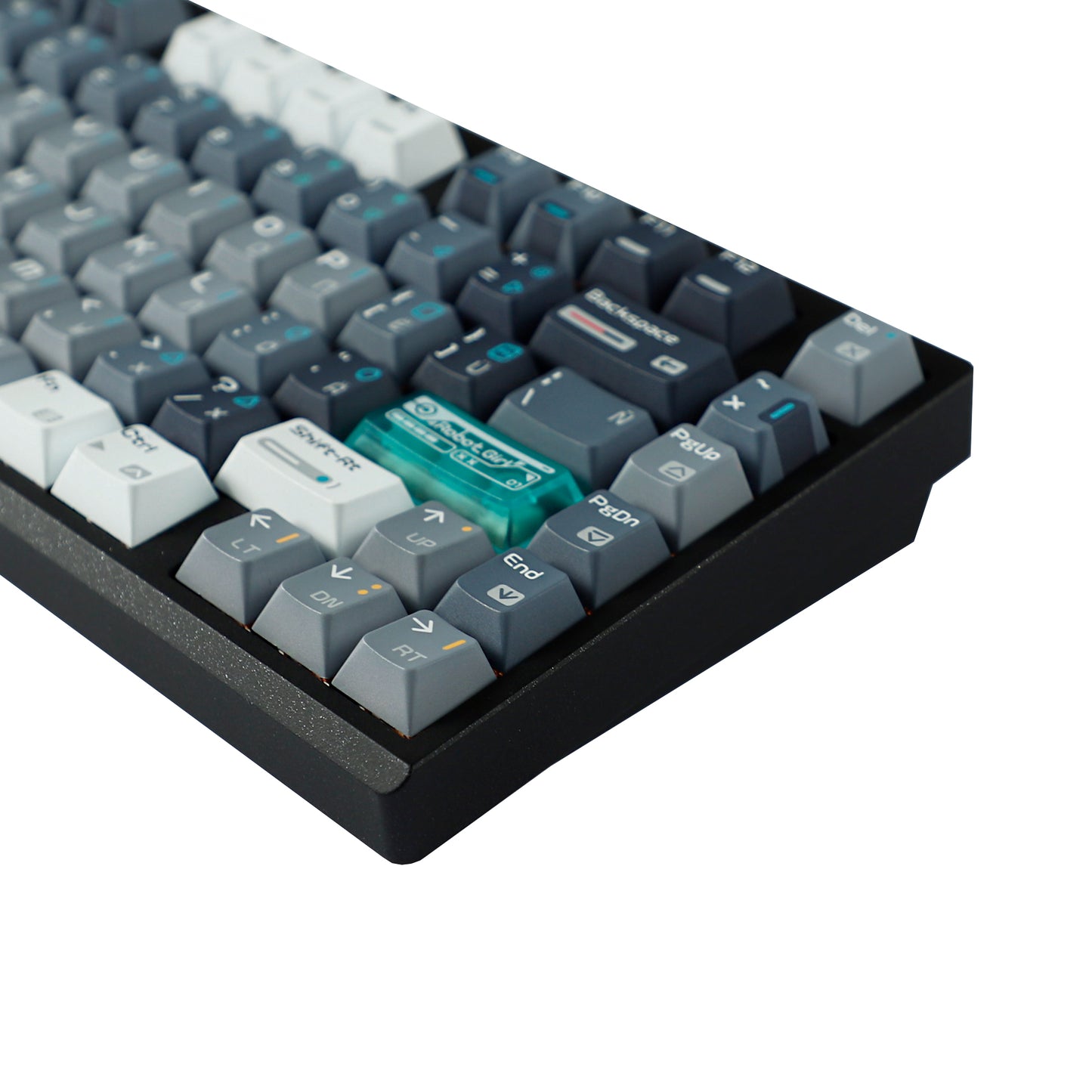 RO75 Wireless RGB Mechanical Keyboard, 3-Mode 75% Programmable, Top Printed PBT Keycaps, Ergonomic 2.4GHz/USB-C/BT5.0 Gaming Keyboards, Compatible with PC, Laptop