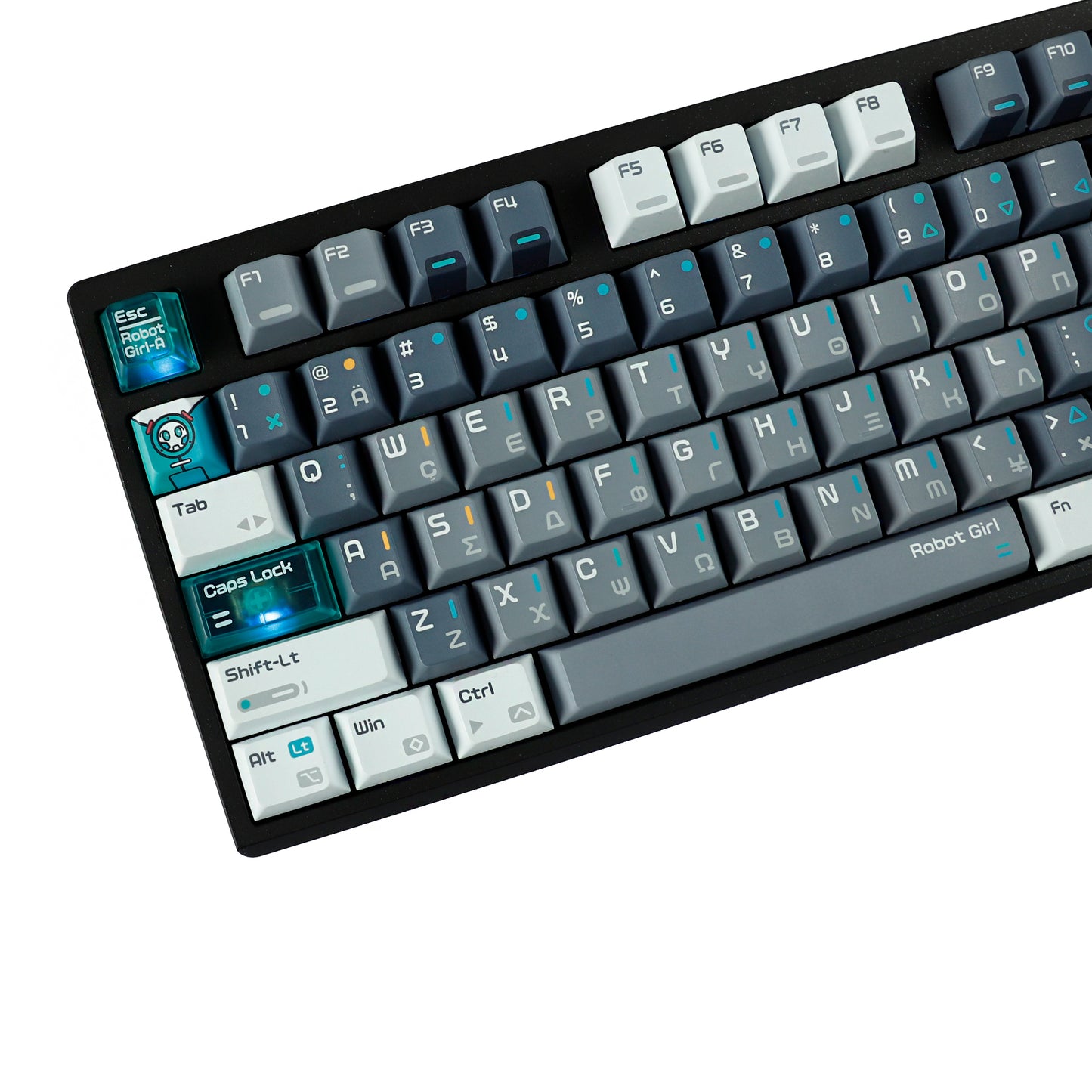 RO75 Wireless RGB Mechanical Keyboard, 3-Mode 75% Programmable, Top Printed PBT Keycaps, Ergonomic 2.4GHz/USB-C/BT5.0 Gaming Keyboards, Compatible with PC, Laptop