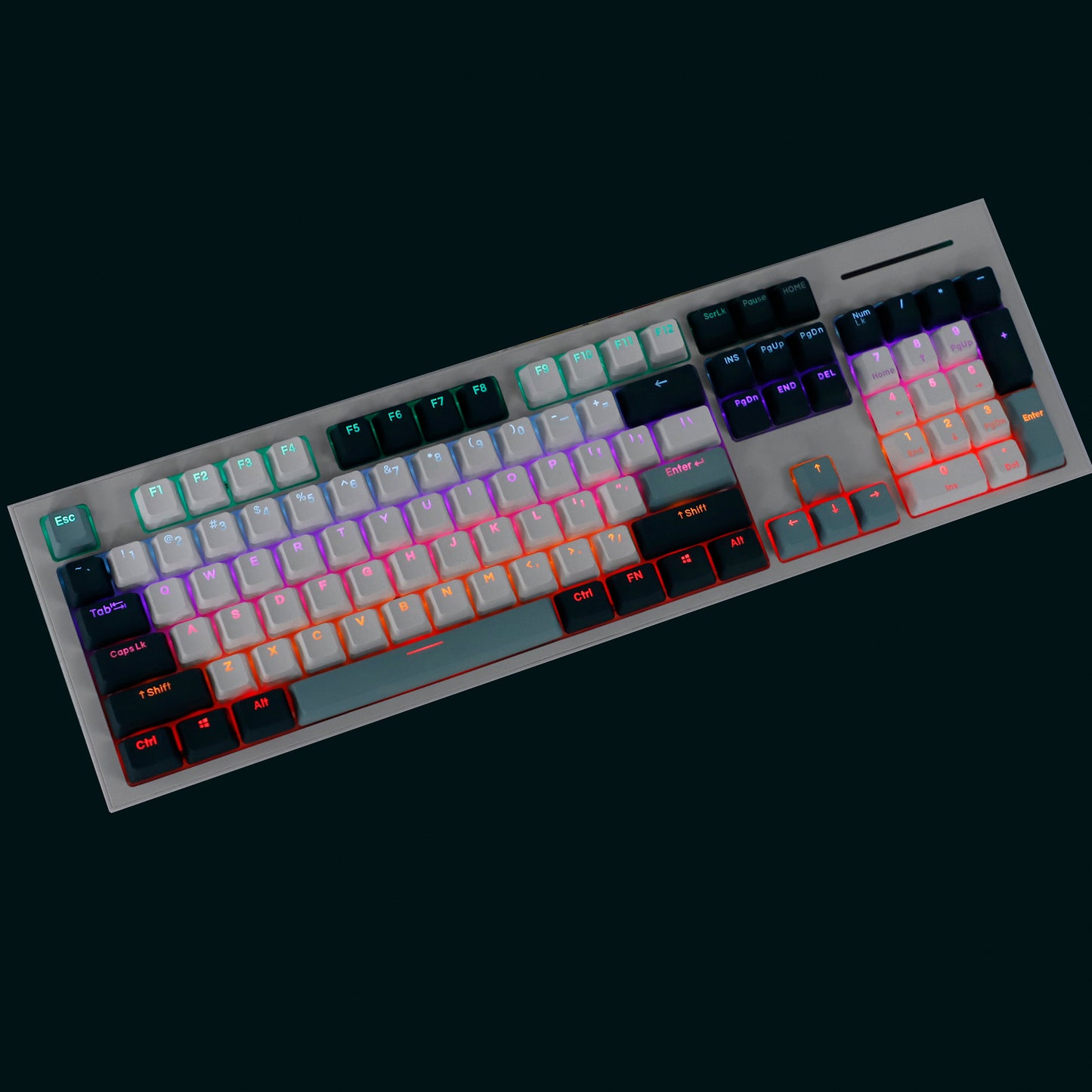 YMDK Botanical Backlit 124 Keycaps(Double Shot OEM Profile/104 87 84 68 Using)