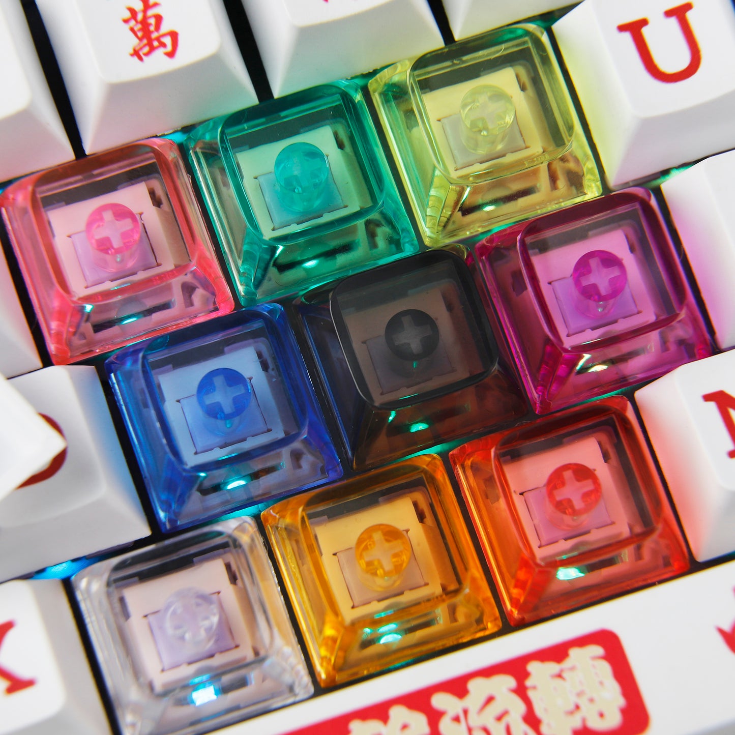 800 PCS XDA V2 ZDA 1u Keycaps Blank Clear PC Height≈9.6mm(Wholesale)