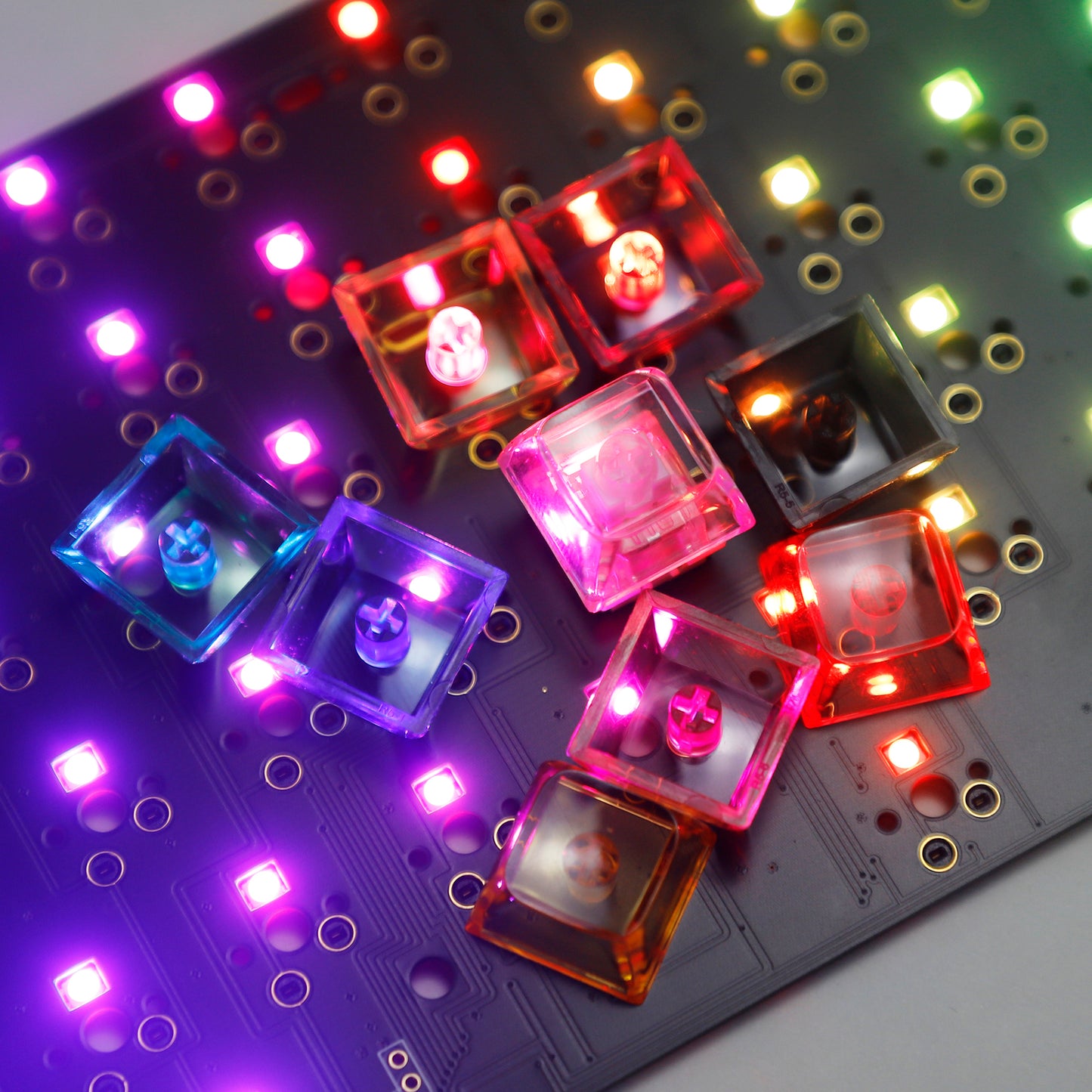 YMDK XDA V2 profile Transparent 1u New Keycaps(PC Material Blank thicken Height≈9.6mm)