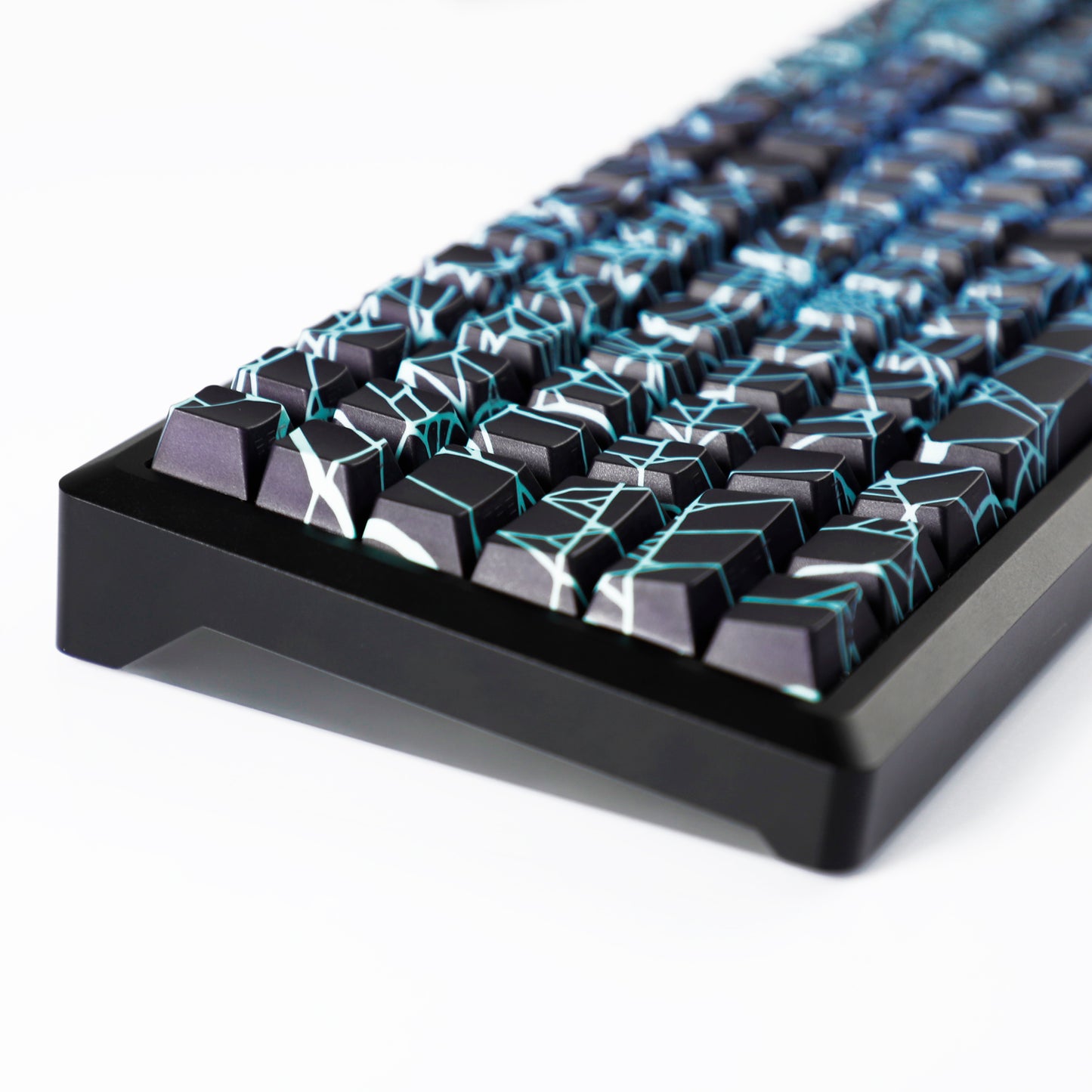 YMDK Spider Web Shine Through Keycap Cool Side-Lit PBT Dye Sub Cherry Profile Keycaps for MX Mechanical Keyboards TKL Akko