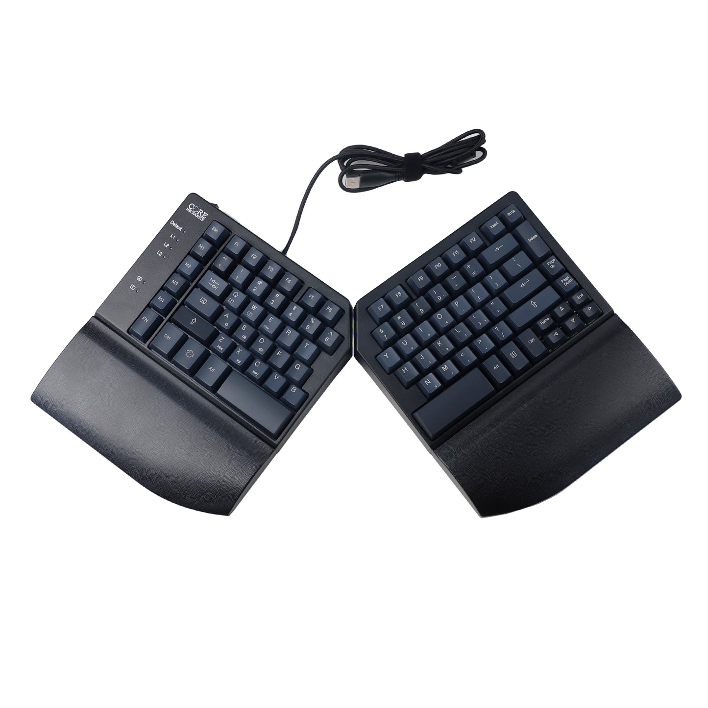 Split 75% NKRO Core Alps Matias Silent Switches Magnetic Hand Rests Ergonomics Fully Programmable Macro Mechanical Keyboard