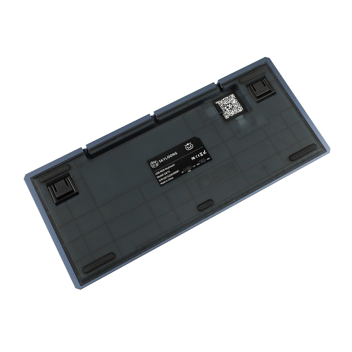GK75 4 Knobs Aluminum Triple-Mode Gasket RGB Hot Swappable Macro Programmable Bluetooth Wired 2.4G Mechanical Keyboard
