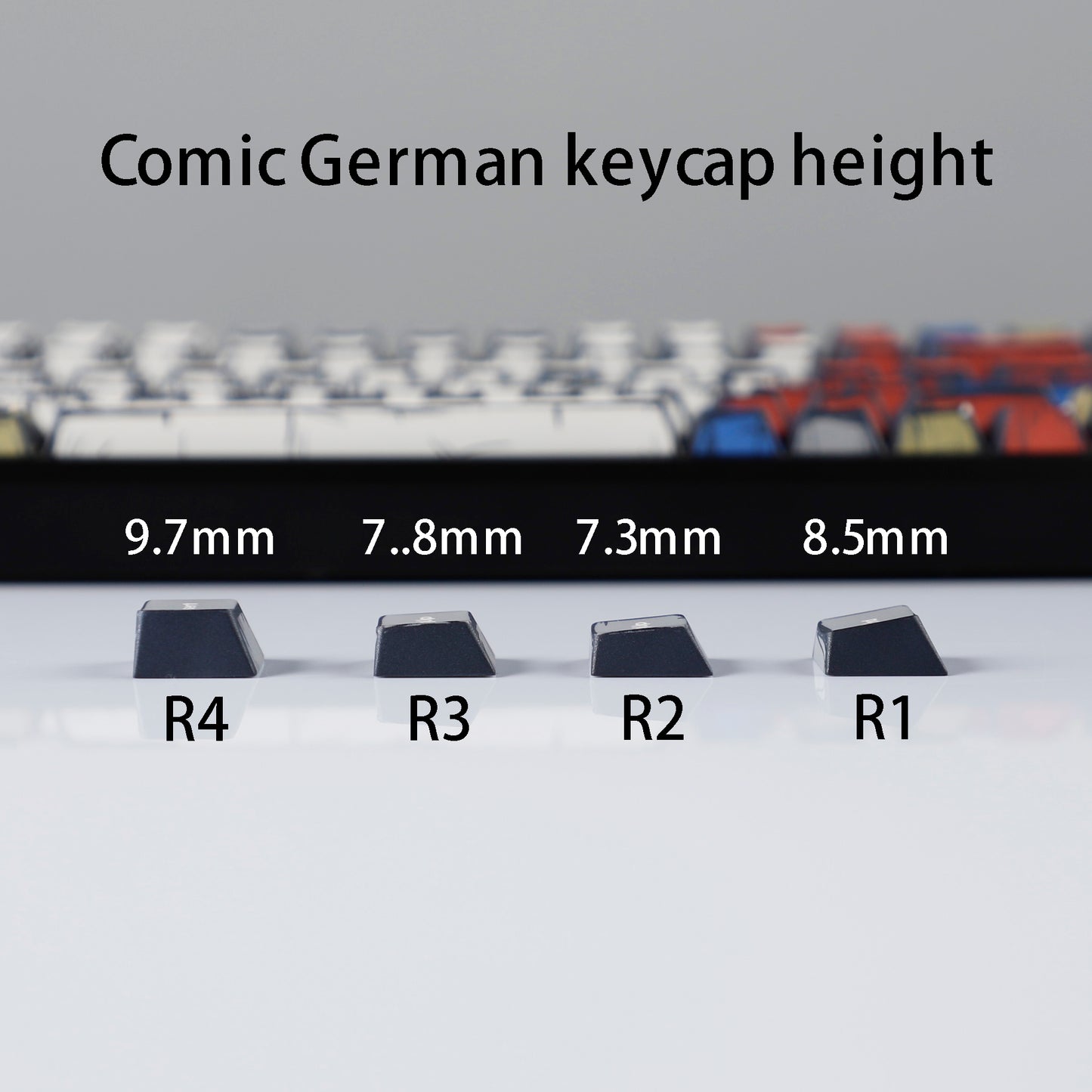 YMDK Retro Manga Theme Keycaps English German QWERTZ Layout Anime Comic Full Set 141 Keys Creative Interesting Homemade Custom Keycap PBT Dye Sub Cherry Profile Key Caps for MX Mechanical Keyboard