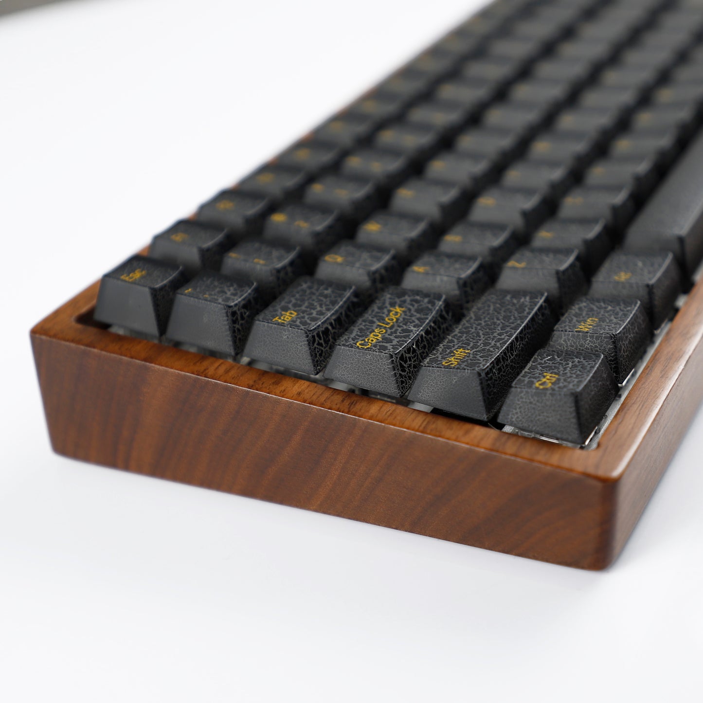 YMDK Black Crack Shine Through Keycaps Cool Creative Custom Keycap PC UV Printing for MX Mechanical Keyboard
