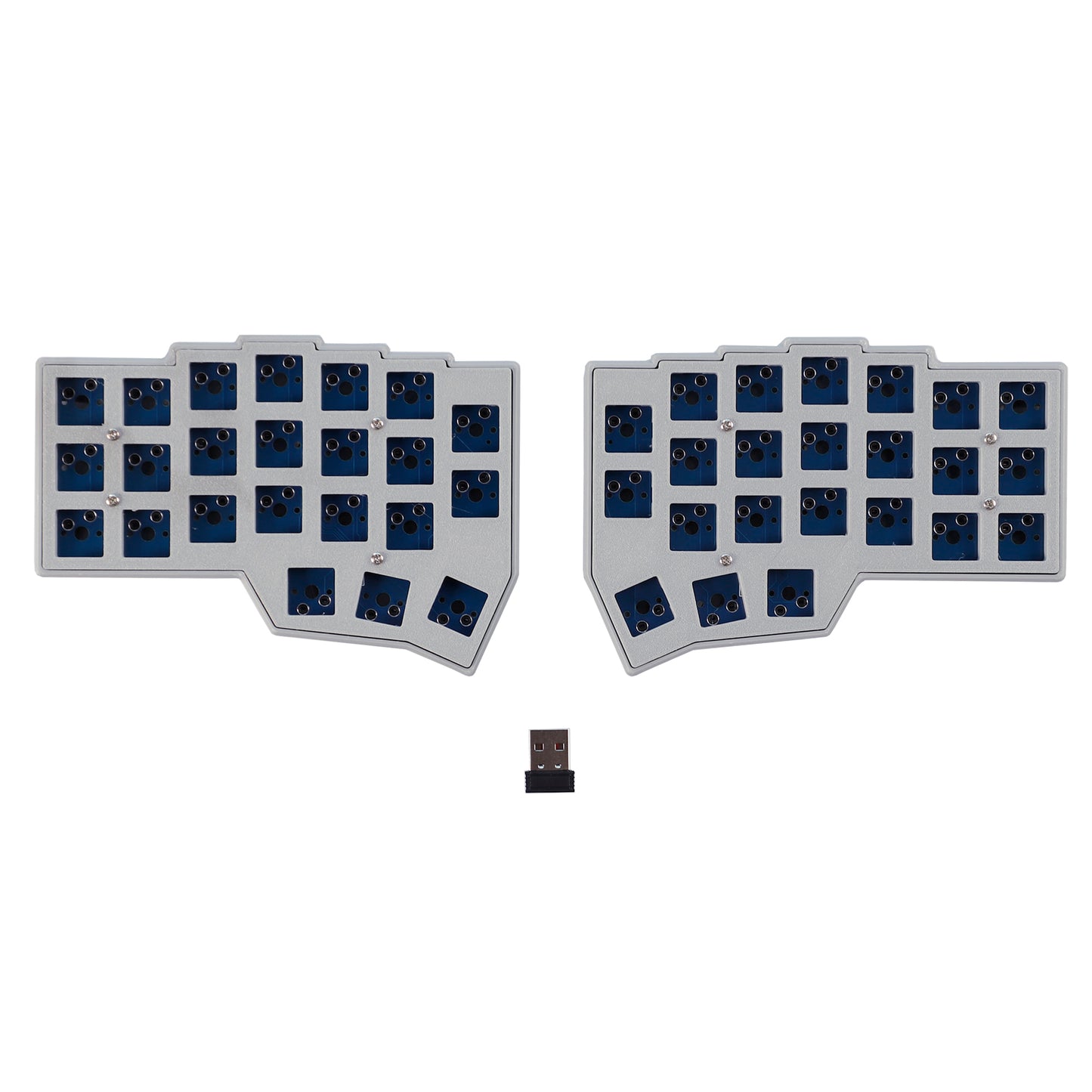 YMDK 2.4Ghz Wireless Split Keyboard Corne V4 46 Keys Ergonomic Hotswappable 40% Layout 3D PLA Vial All Key Programmable Mini Independent Gaming Keyboard Kit