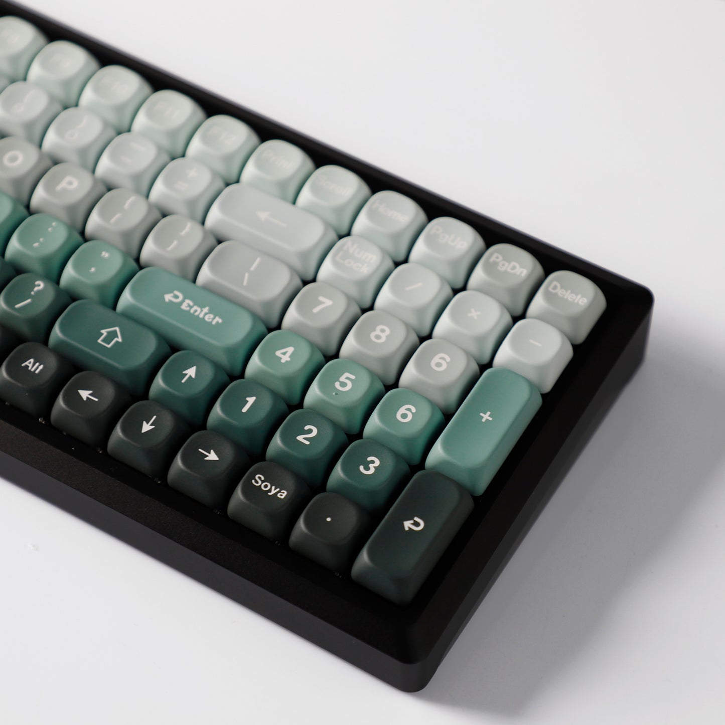 YMDK 132 Gradient MOA Profile Keycaps PBT Dye Sub Top Print Keycap Cute Custom Key Caps for 60 75 100% MX Mechanical Keyboards