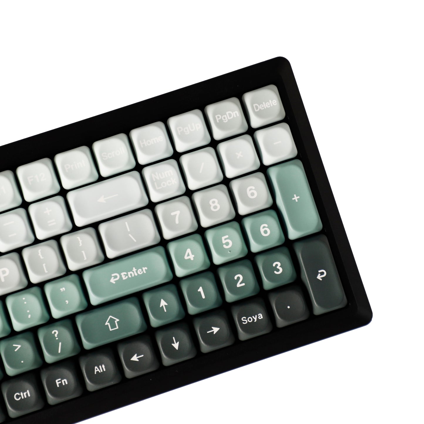 YMDK 132 Gradient MOA Profile Keycaps PBT Dye Sub Top Print Keycap Cute Custom Key Caps for 60 75 100% MX Mechanical Keyboards