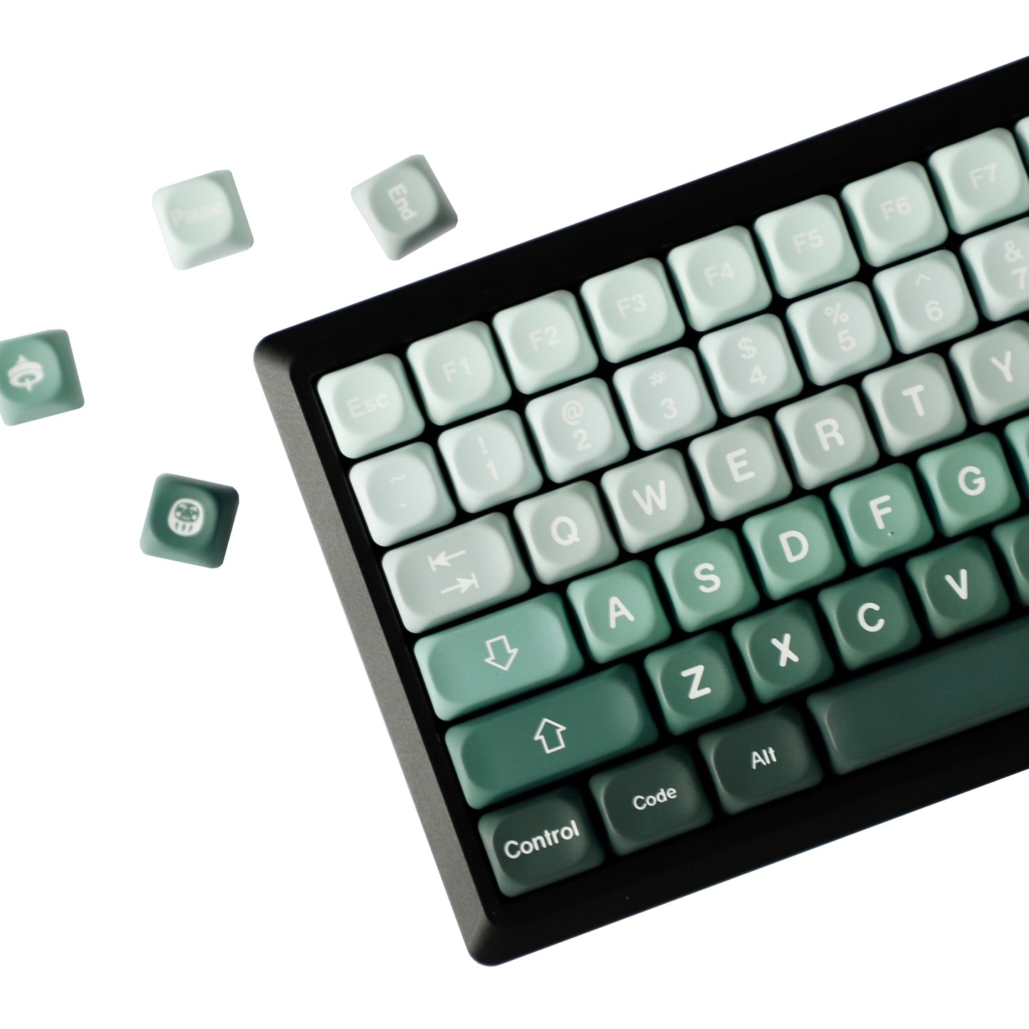YMDK 132 Gradient MOA Profile Keycaps PBT Dye Sub Top Print Keycap Cute Custom Key Caps for 60 75 100% MX Mechanical Keyboards
