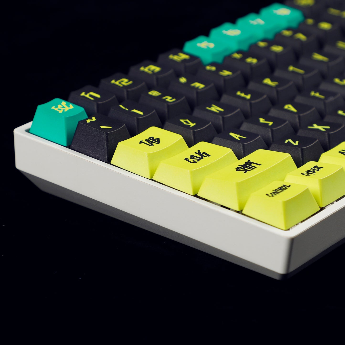 YMDK Cyber Style 136 Key Cherry Profile Five Side Dye Sub Keycaps PBT Key caps for TKL 61 64 68 75 87 96 104 108 Keychron MX Keyboard
