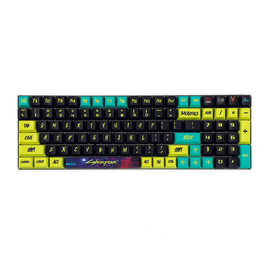 YMDK Cyber Style 136 Key Cherry Profile Five Side Dye Sub Keycaps PBT Key caps for TKL 61 64 68 75 87 96 104 108 Keychron MX Keyboard