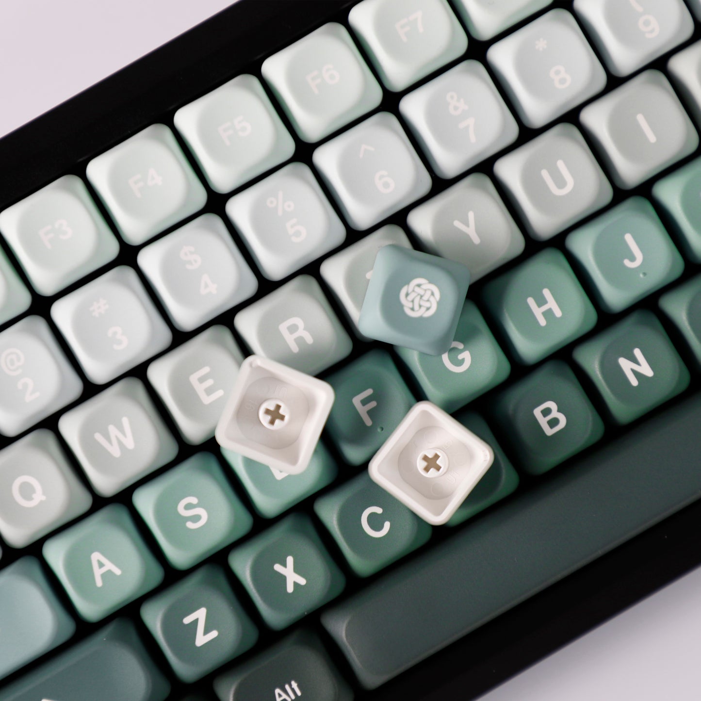 YMDK 132 Gradient MOA Profile Keycaps PBT Dye Sub Top Print Keycap Cute Custom Key Caps for 60 75 100% MX Mechanical Keyboards