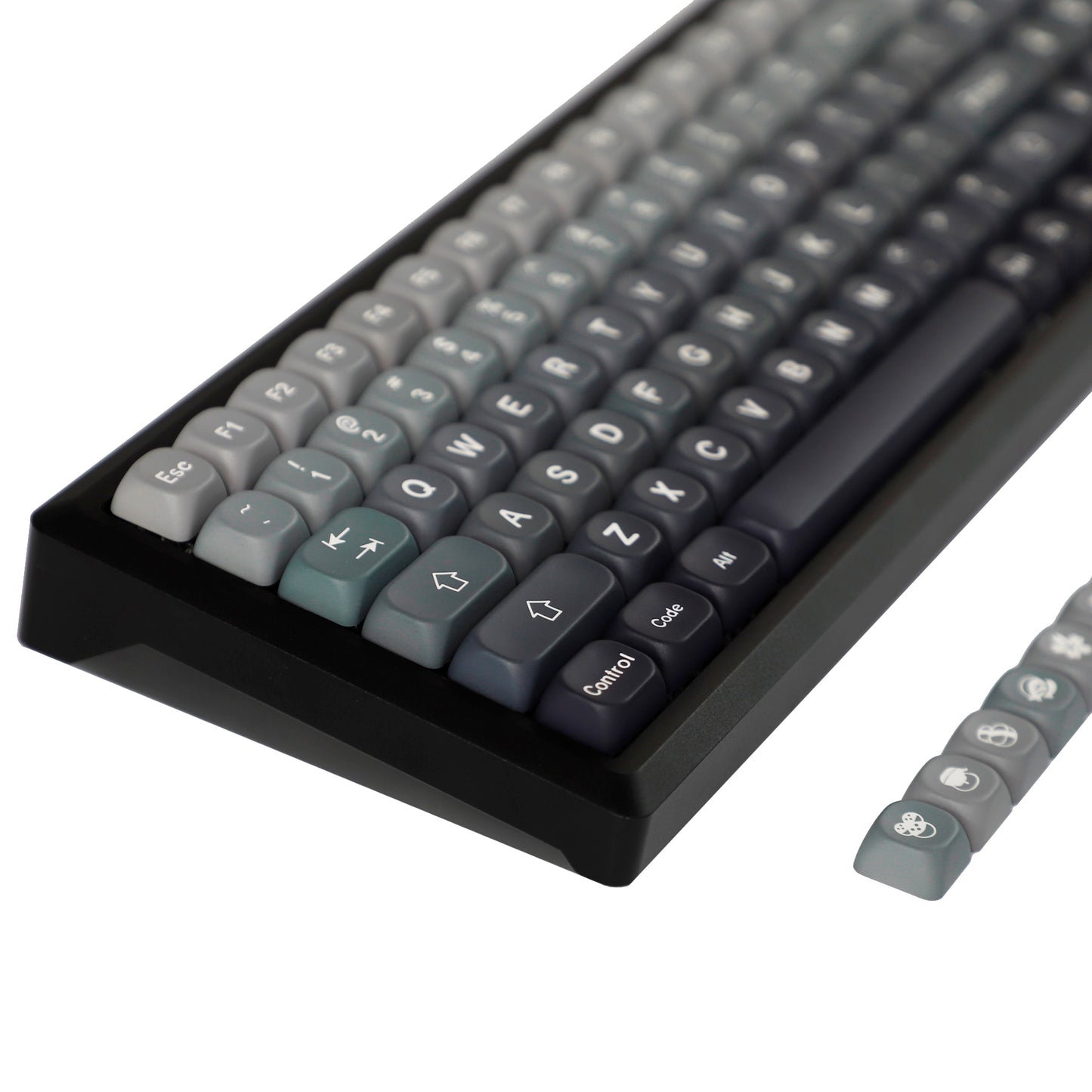 YMDK 132 Gradient MOA Profile Keycaps PBT Dye Sub Top Print Keycap Cute Custom Key Caps for 60 75 100% MX Mechanical Keyboards