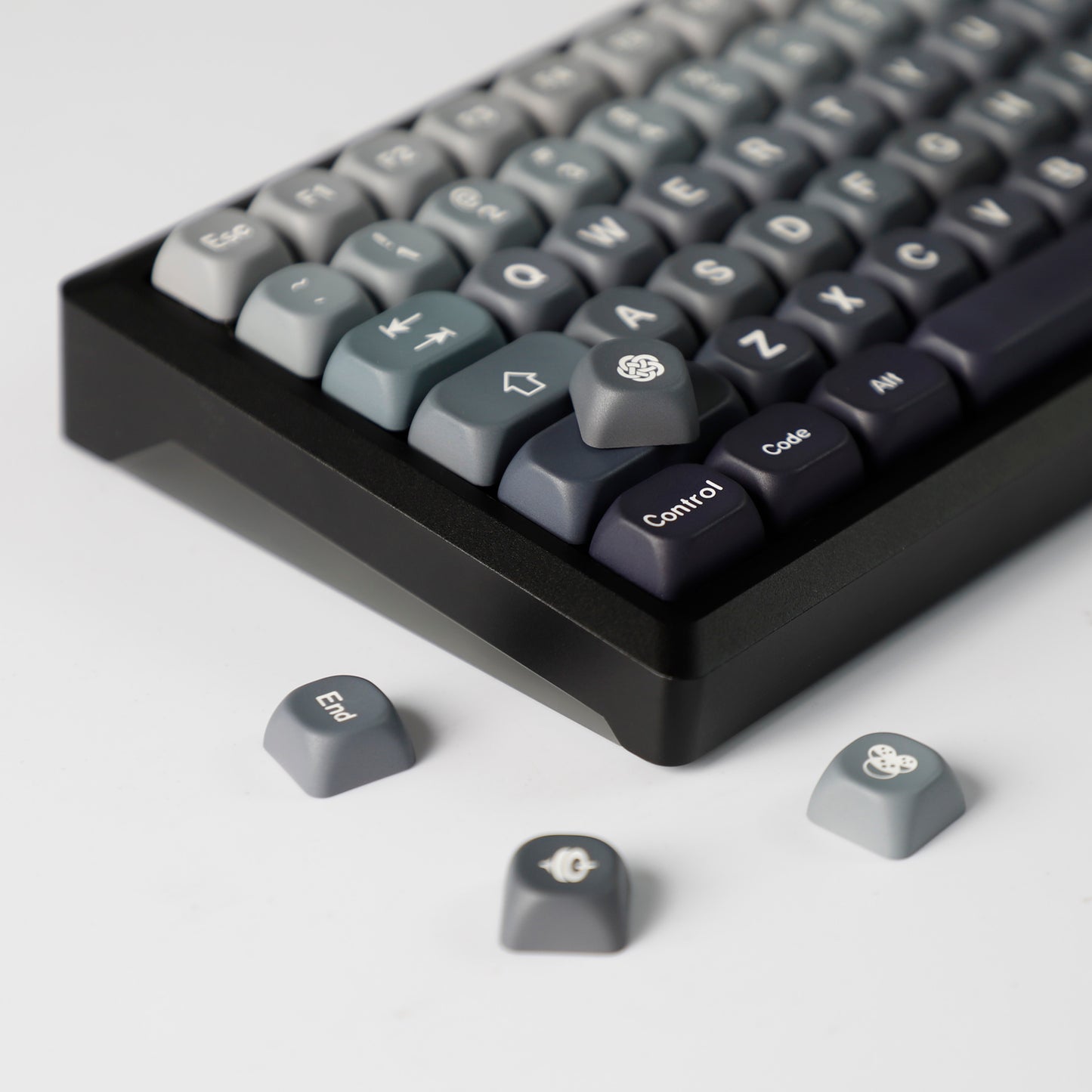 YMDK 132 Gradient MOA Profile Keycaps PBT Dye Sub Top Print Keycap Cute Custom Key Caps for 60 75 100% MX Mechanical Keyboards