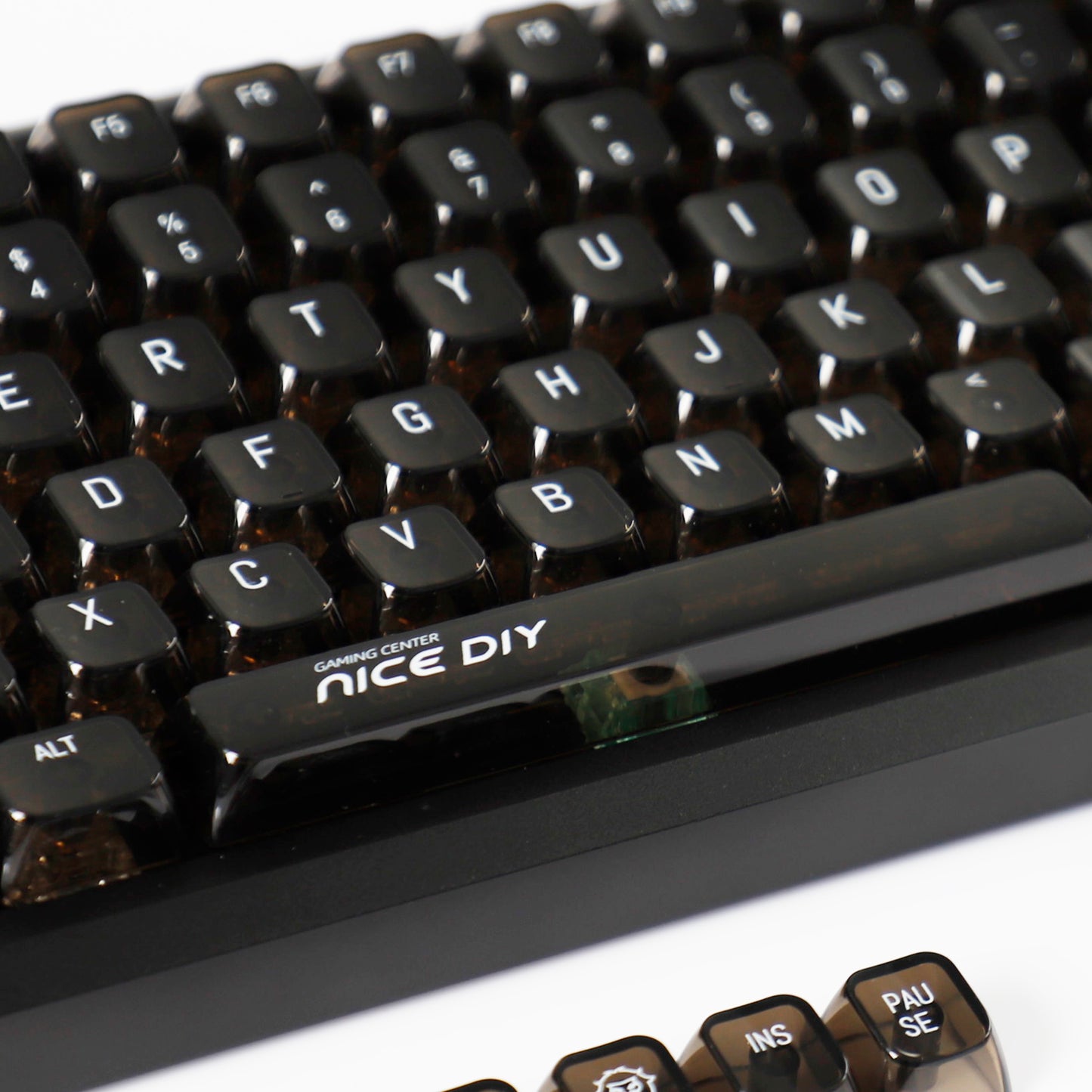 YMDK PC Keycap 119 Keys Shine Through Top UV Printing MDA Profile Cool Custom Keycaps for MX Mechanical Keyboard