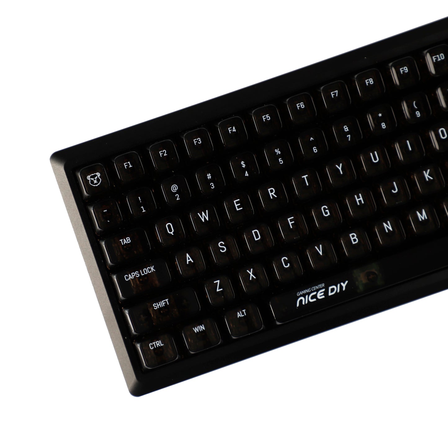 YMDK PC Keycap 119 Keys Shine Through Top UV Printing MDA Profile Cool Custom Keycaps for MX Mechanical Keyboard