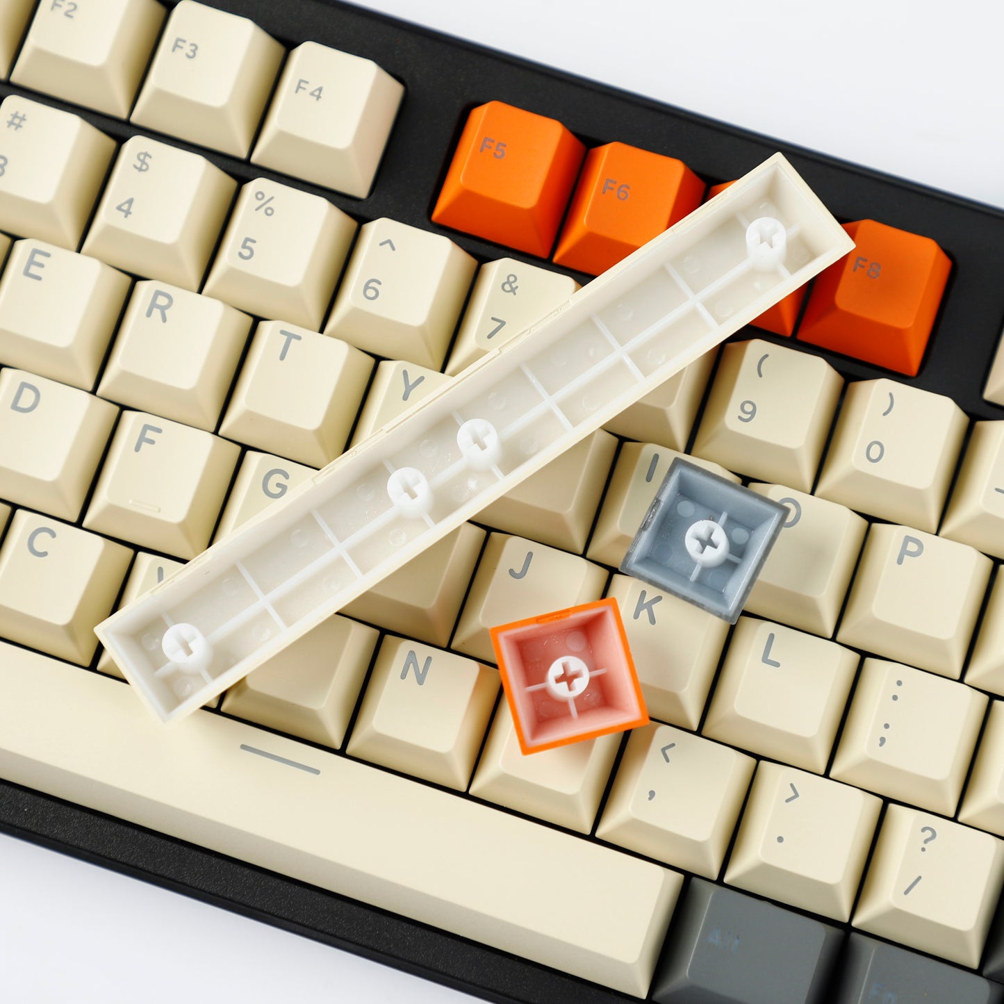 Carbon Miami PBT Double Shot Cherry Profile ANSI Backlit Keycaps for MX Mechanical Keyboard Melody 96 KBD75 68 61 87 104 Keychron(Only Keycap) (Carbon)